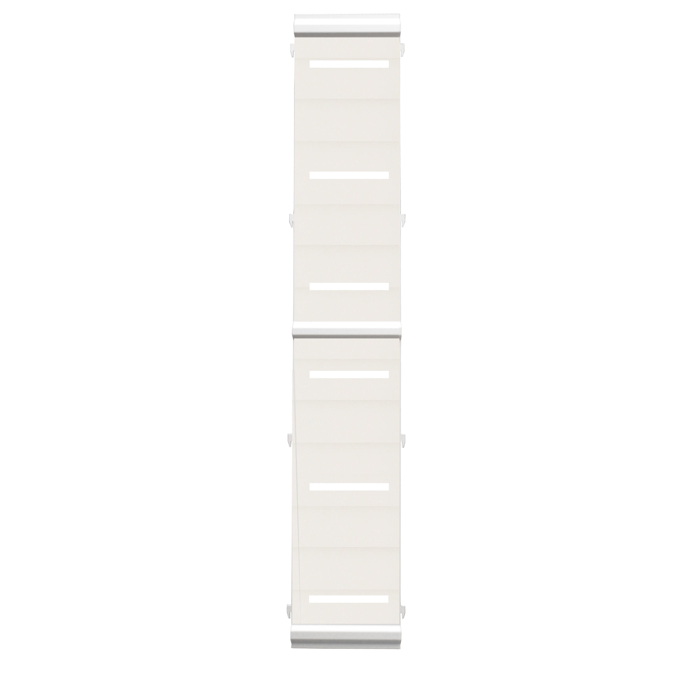 Panel remate valla acero galvanizado franja rayas blanco 144x24,5 cm