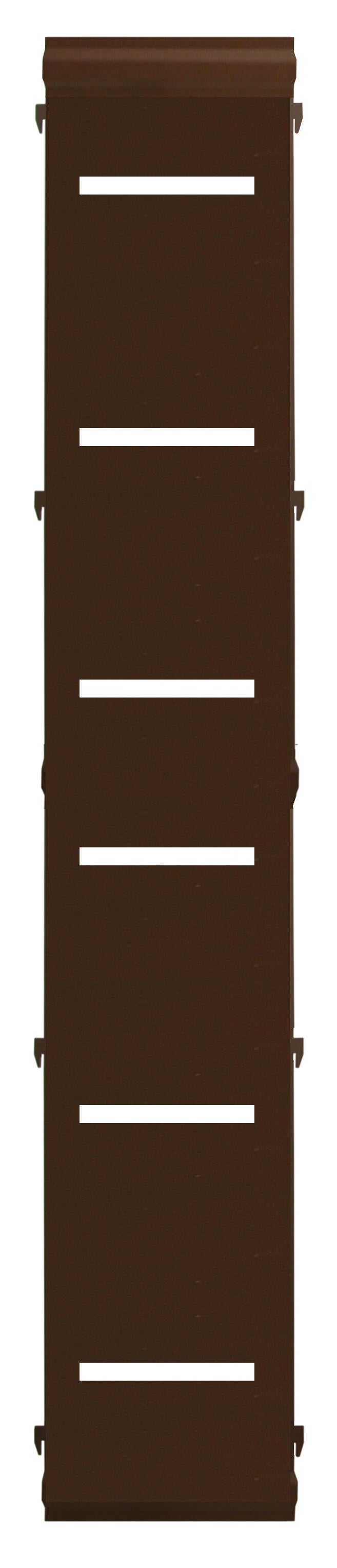 Panel remate valla acero galvanizado franja rayas marrón forja 144x24,5 cm