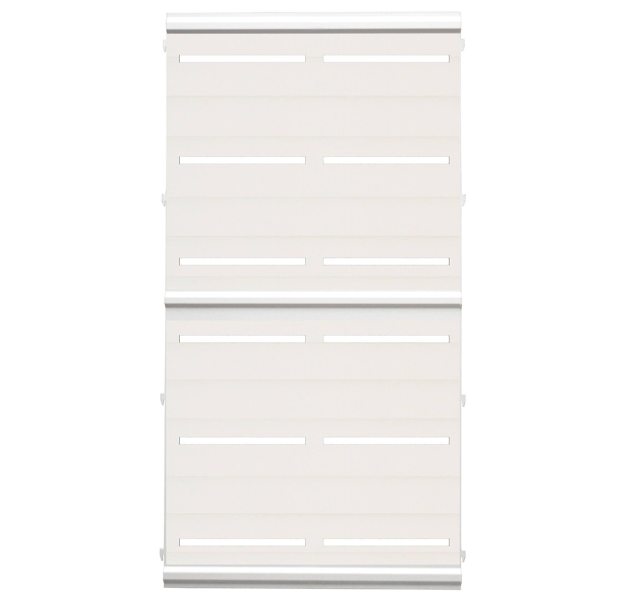 Panel remate valla acero galvanizado franja rayas blanco 144x73,5 cm