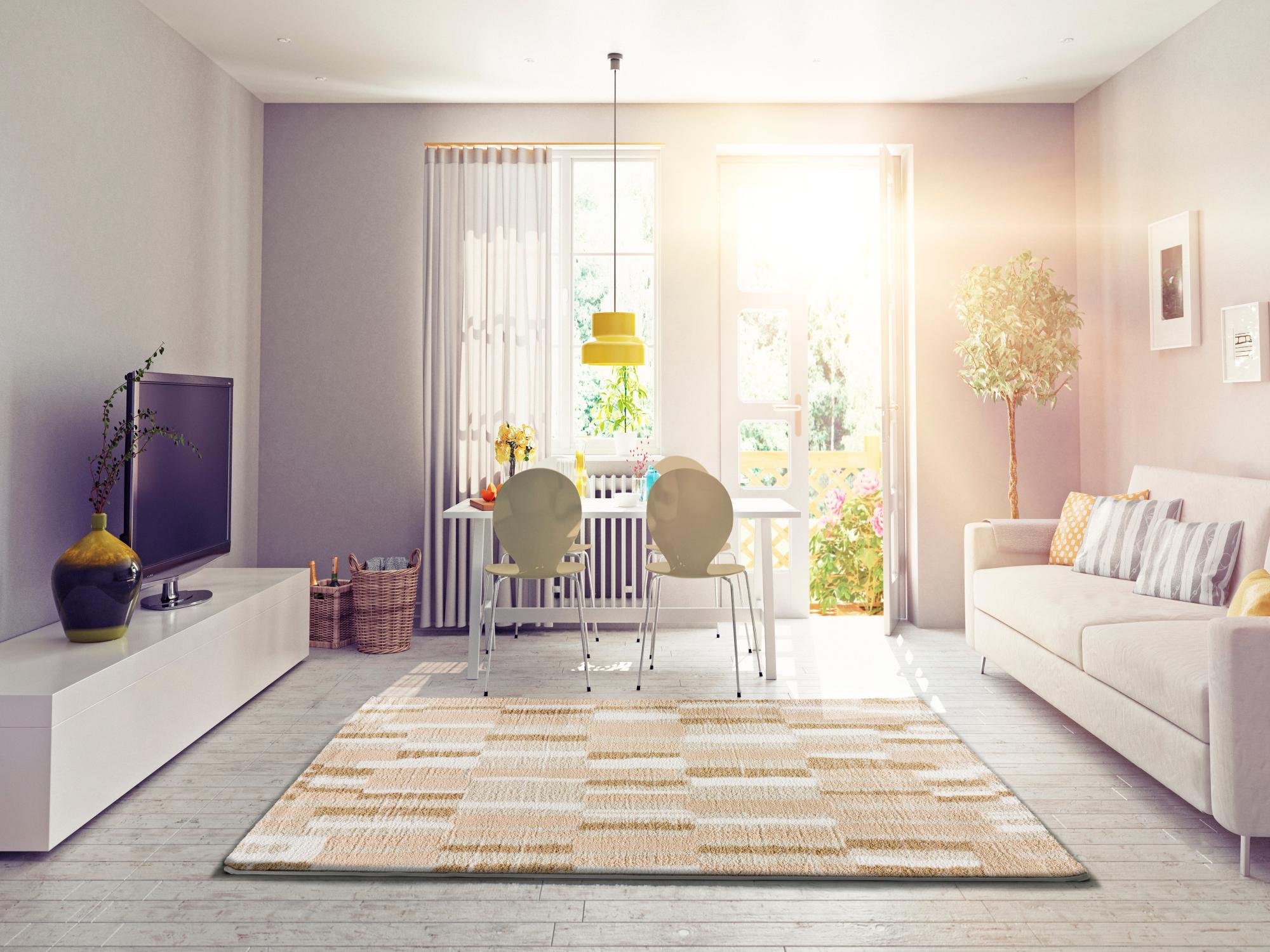 Alfombra polipropileno serene terra beige 133x190cm