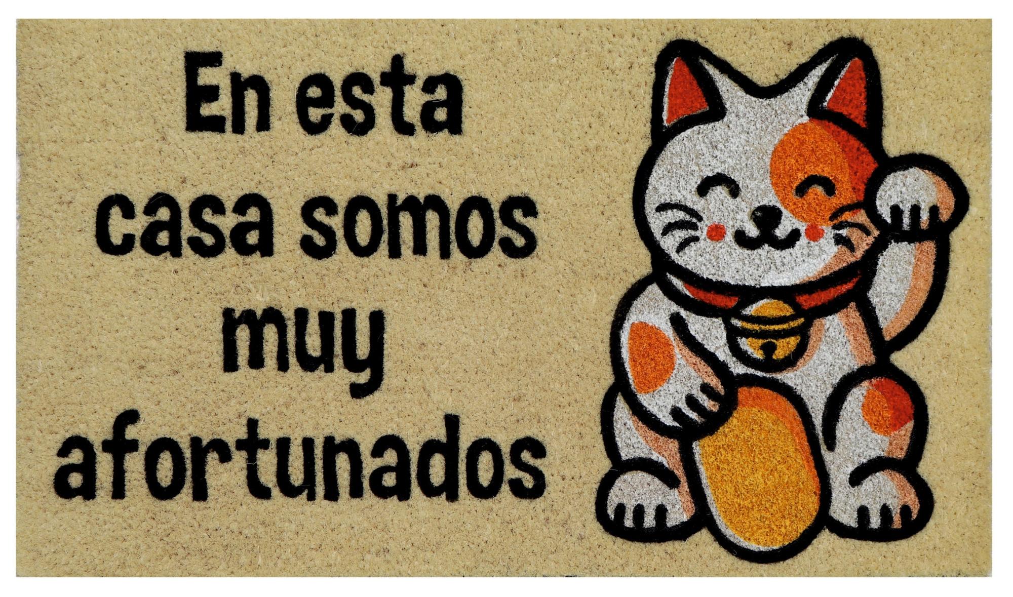 Felpudo afortunados multicolor de coco 60 x40 cm de la marca Sin marca Felpudo afortunados multicolor de coco 60 x40 cm de la marca Sin marca