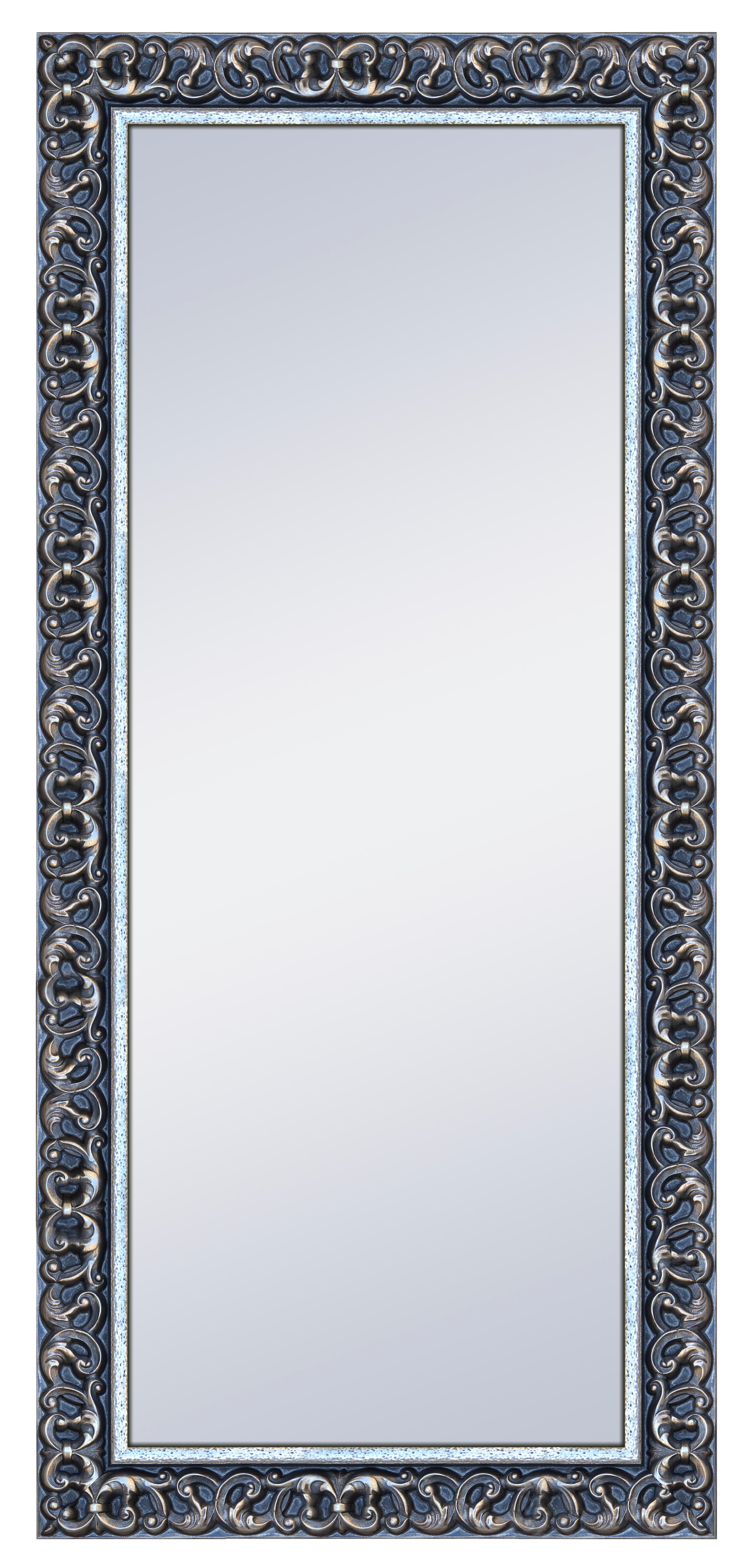 Espejo grande enmarcado rectangular lennon xxl plata 180 x 80 cm