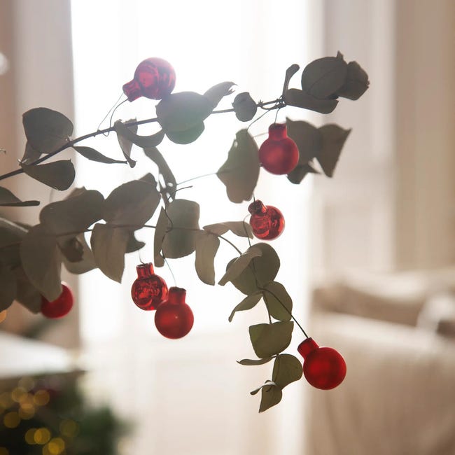 Bolas de árbol de Navidad rojas de 2 cm | Leroy Merlin