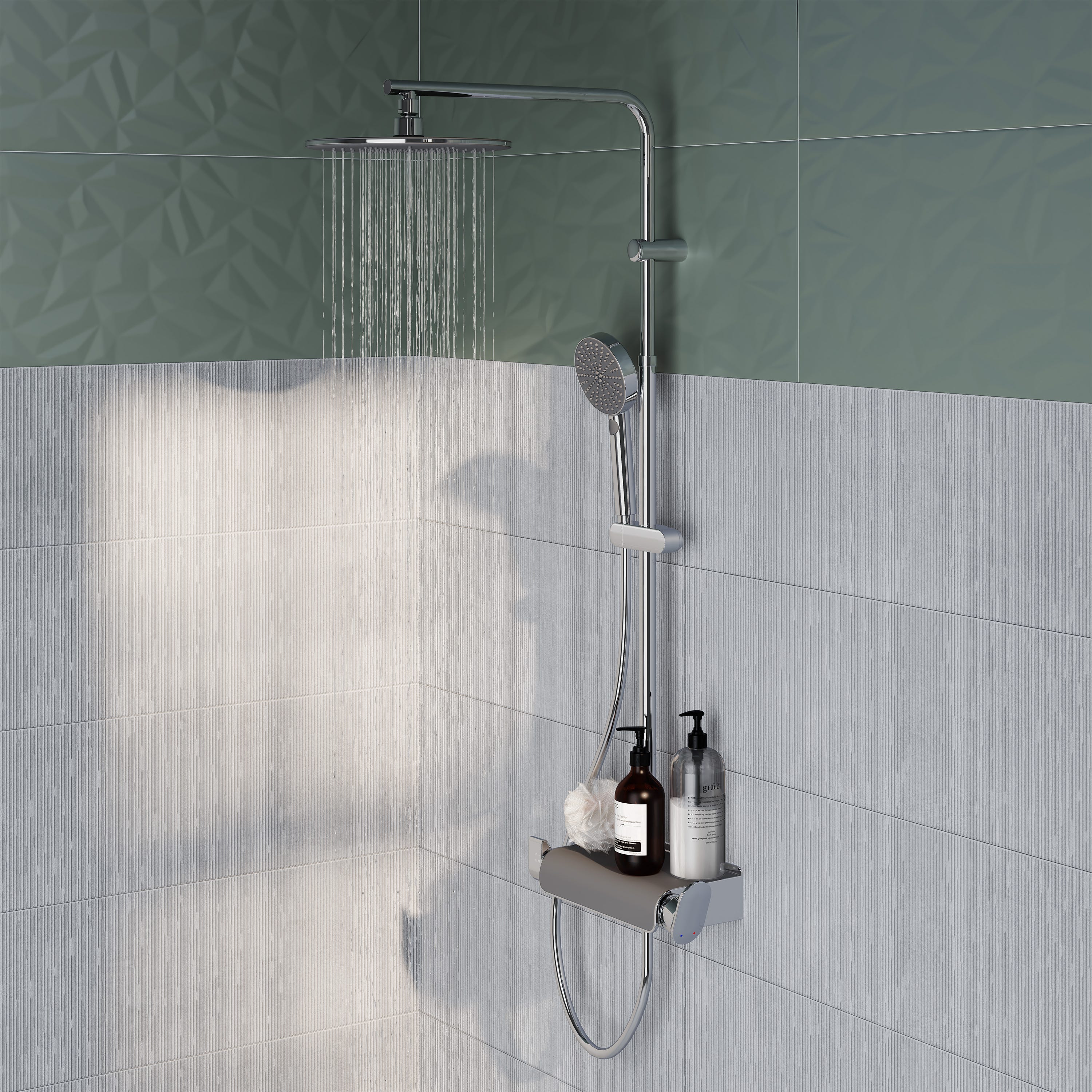 Panel de ducha para panel posterior de ducha, revestimiento de