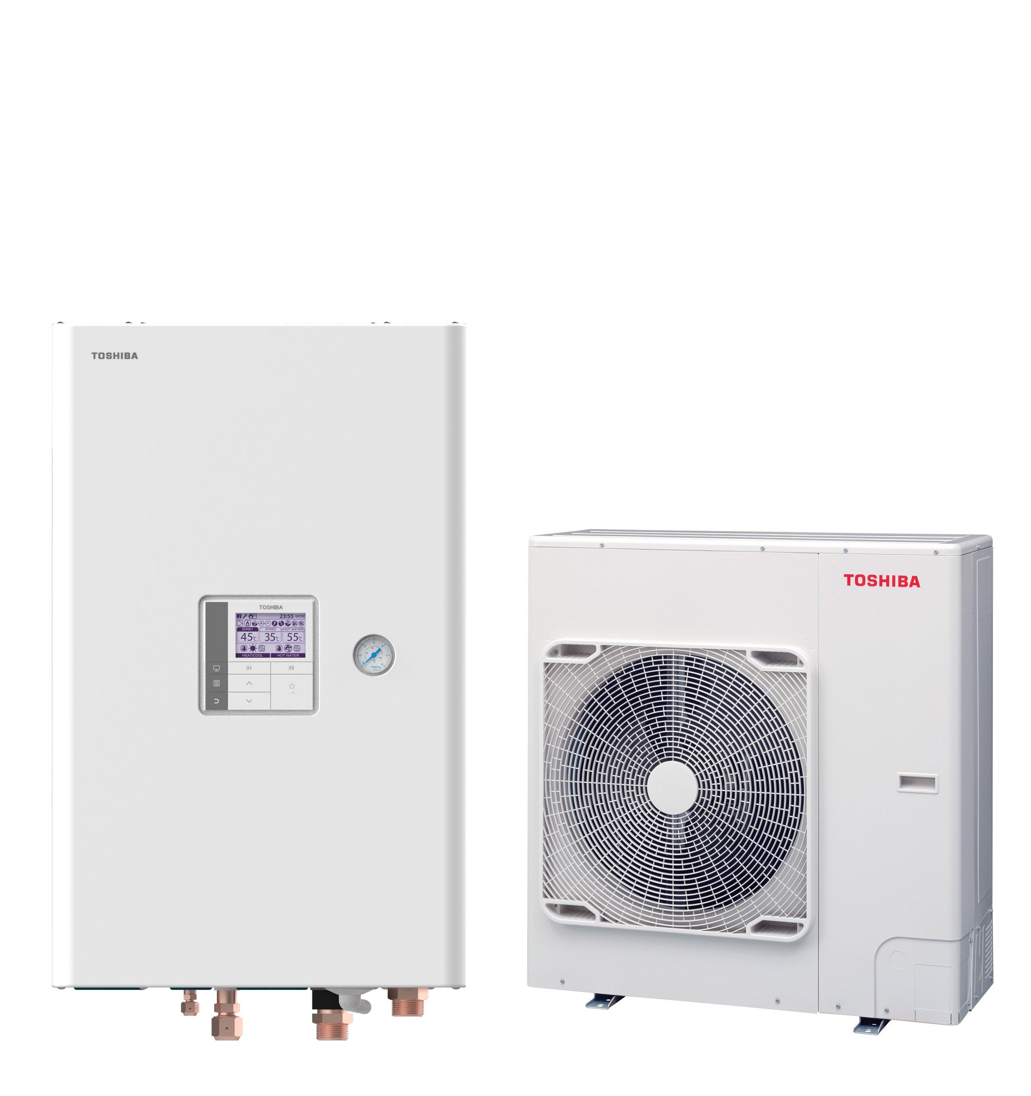 Aerotermia calefacción bibloc toshiba 8kw estia mural r32