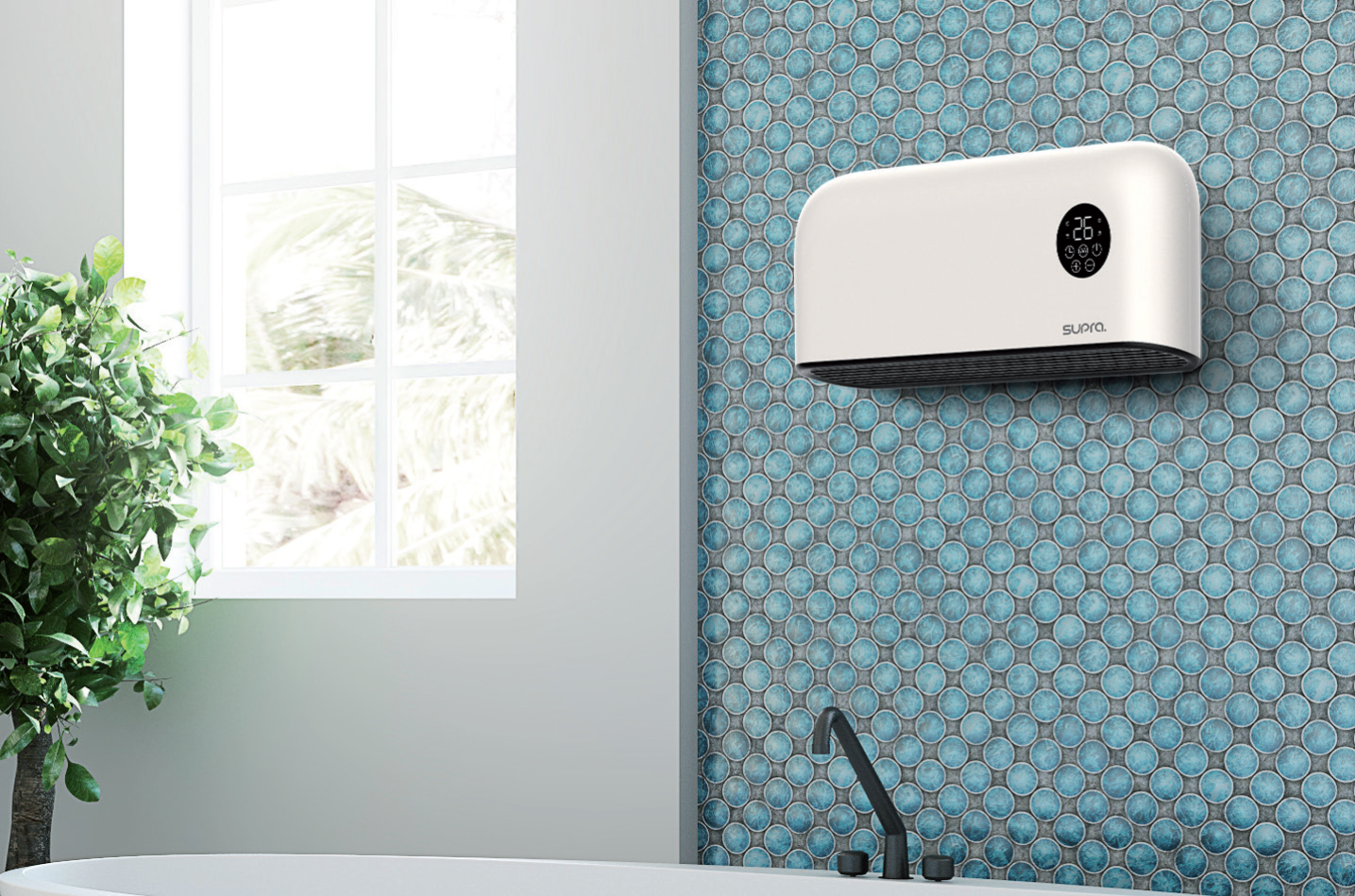 Calefactor de baño Supra Tino Cerámico blanco de | Leroy Merlin