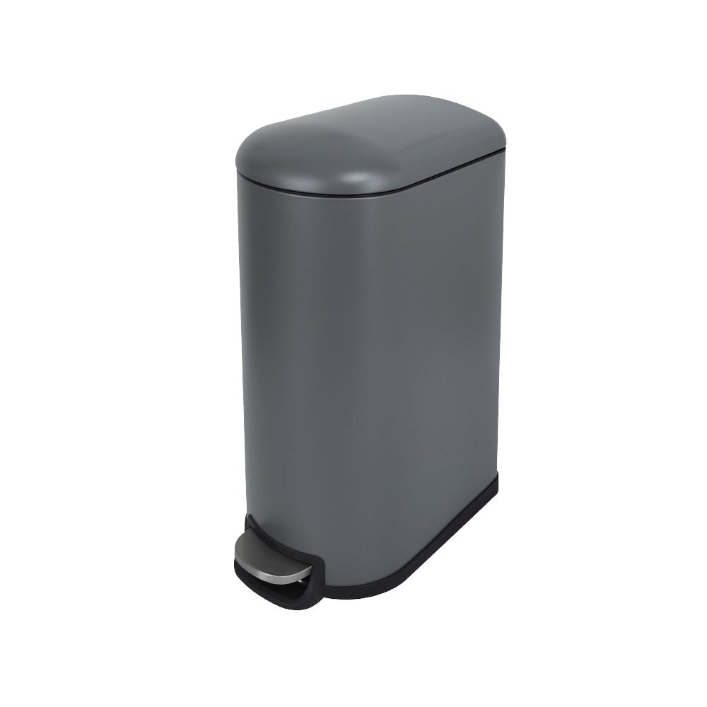 Cubo de basura DELINIA Trendy plástico gris 40 litros