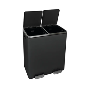 Cubo de Basura con Pedal Doble 2x30L Reciclaje, Blanco - Basura - Los  mejores precios