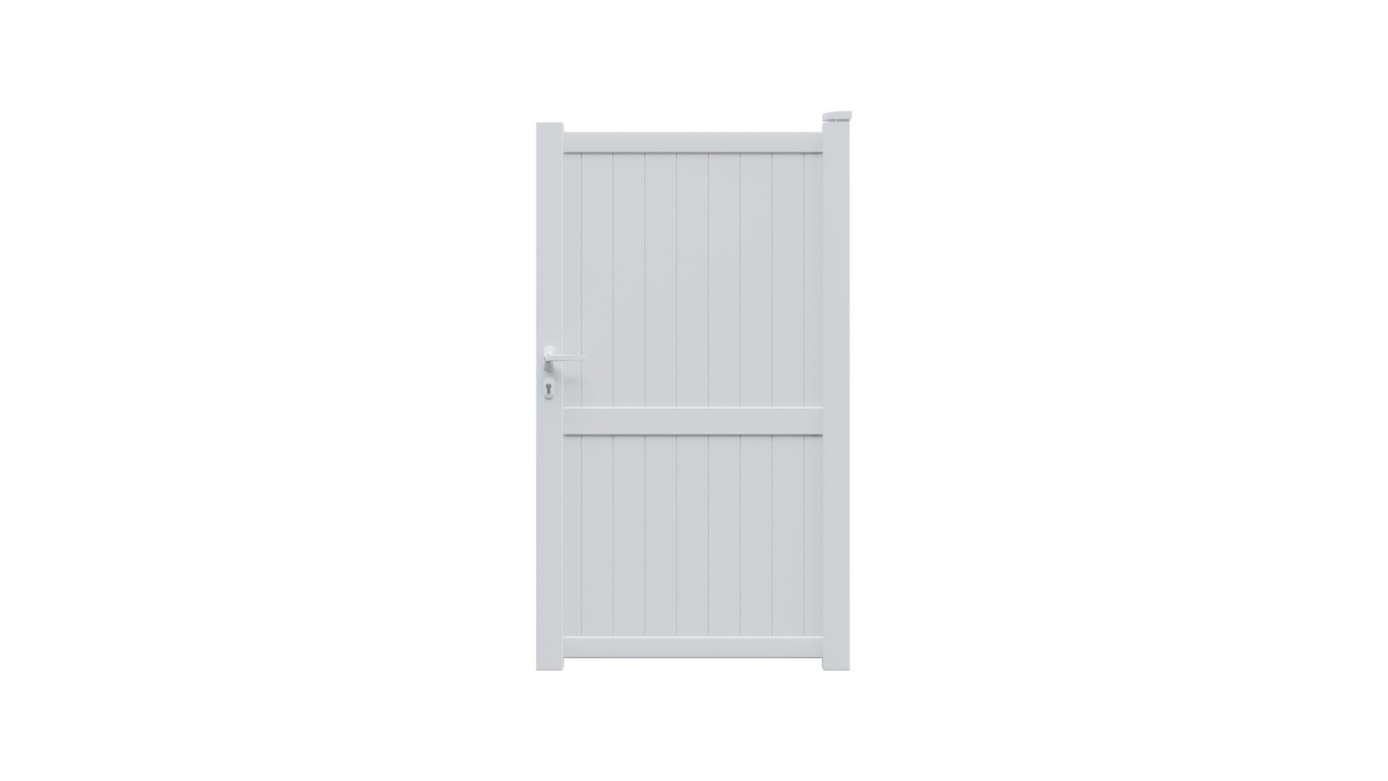 Puerta peatonal de aluminio blanco mod:cl03 100x180 cm