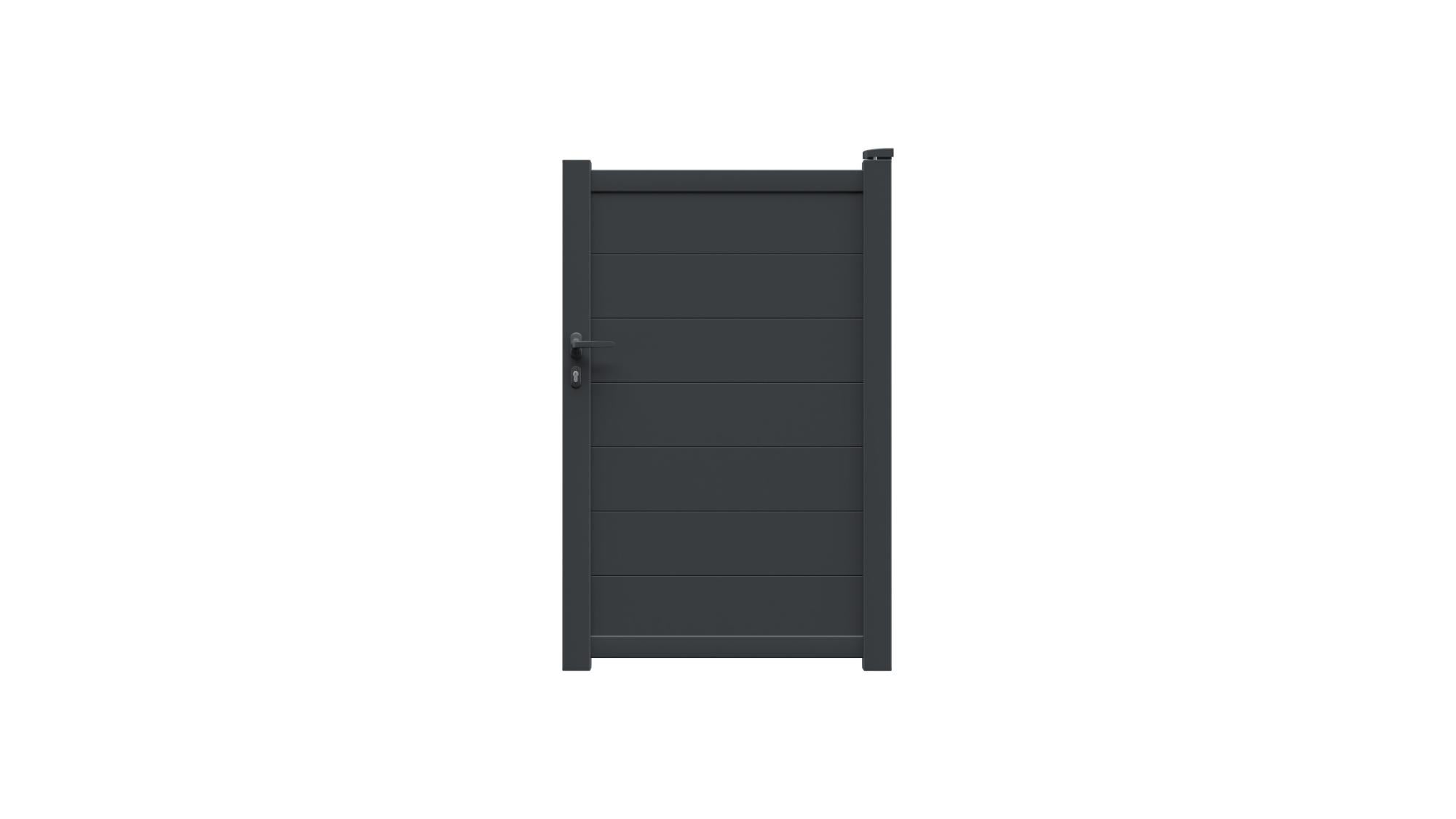 Puerta peatonal de aluminio gris md:sm11 100x158 cm
