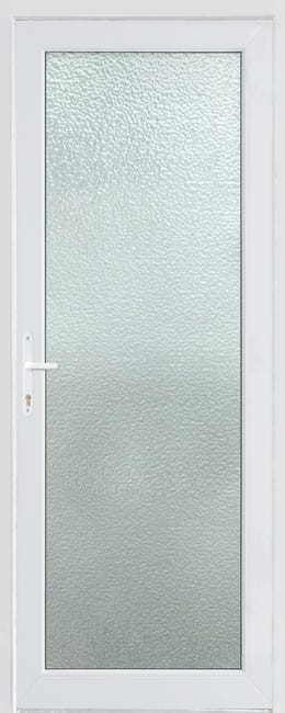 Puerta de entrada PVC Sevilla blanca derecha de 200x80 cm Leroy Merlin