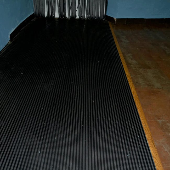Transparentemente Amanecer repentino Felpudo caucho Estri Americana negro 150 cm. Producto al corte. Pedido  mínimo 1m | Leroy Merlin