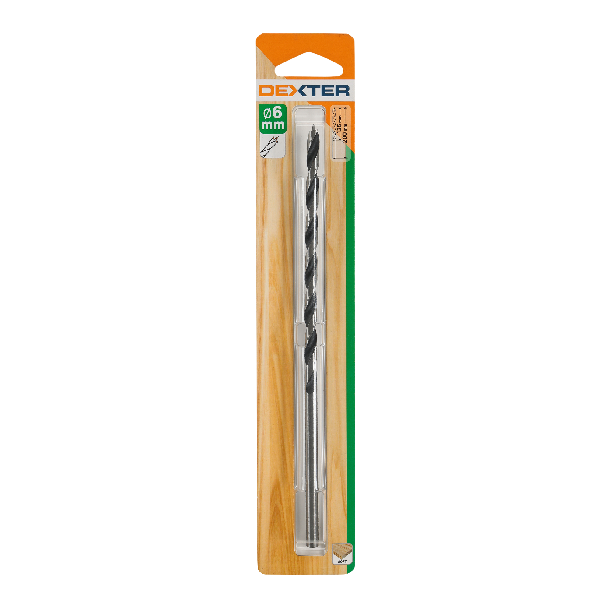 Broca para madera 3 puntas ø 6 x l.200 dexter