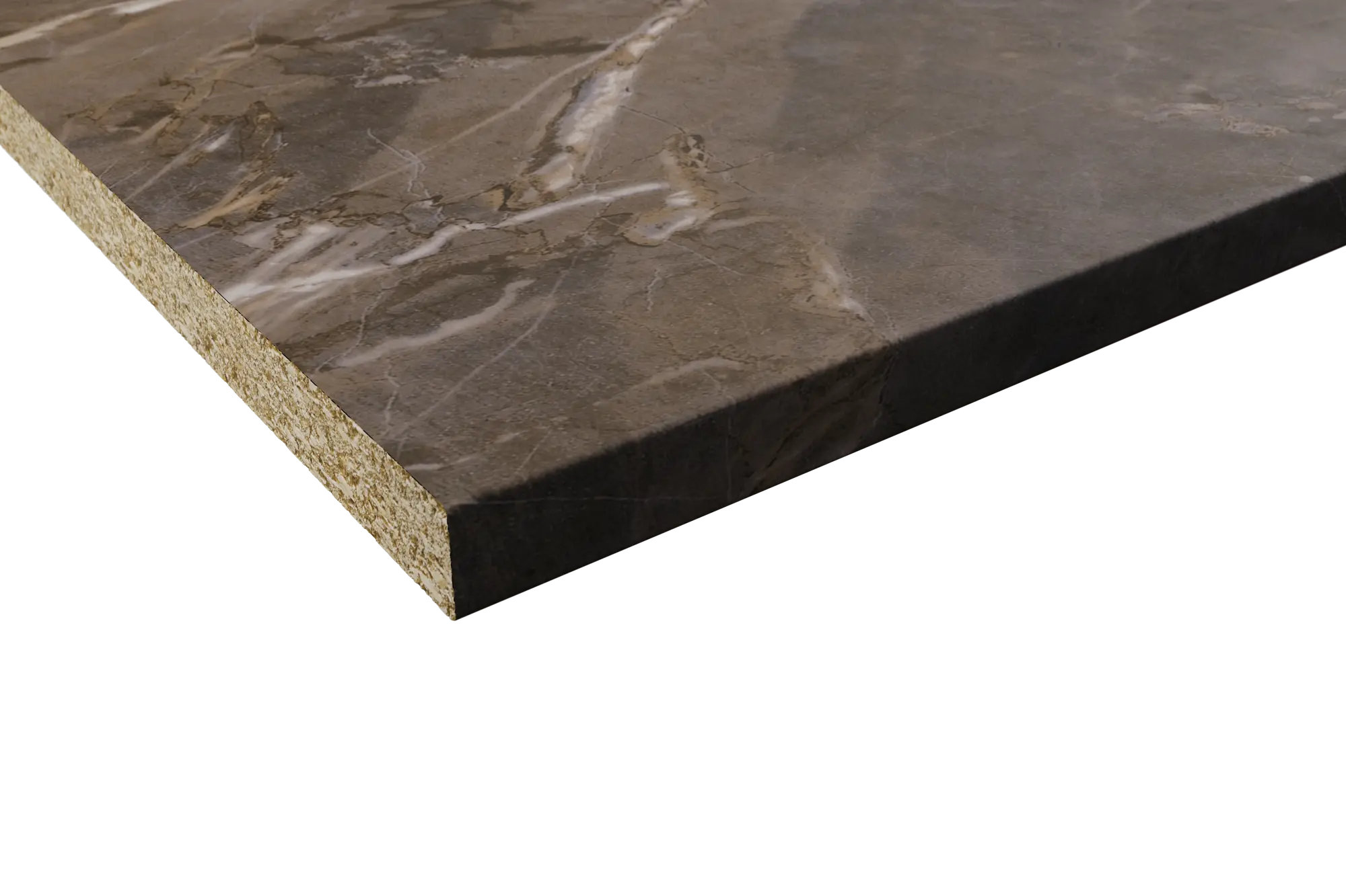 Encimera de cocina laminada marmol marron stucco 180x63 cm espesor 30mm
