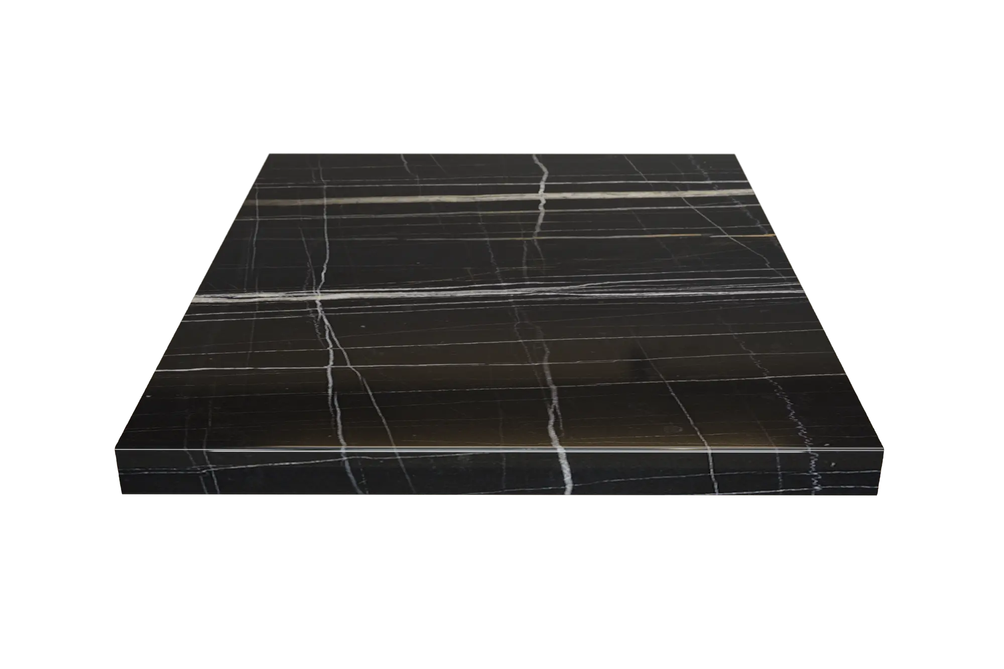 Encimera de cocina laminada marmol negro marquina br 360x62 cm espesor 38mm