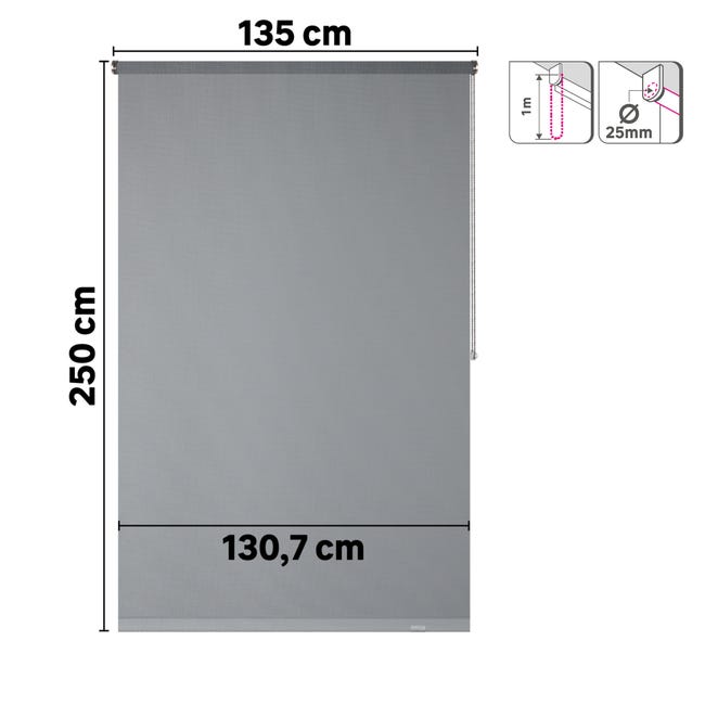 Estor enrollable screen Salsa blanco INSPIRE de 135x250cm