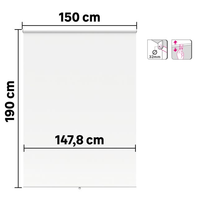 Estor enrollable translúcido Samba blanco INSPIRE de 150x250cm