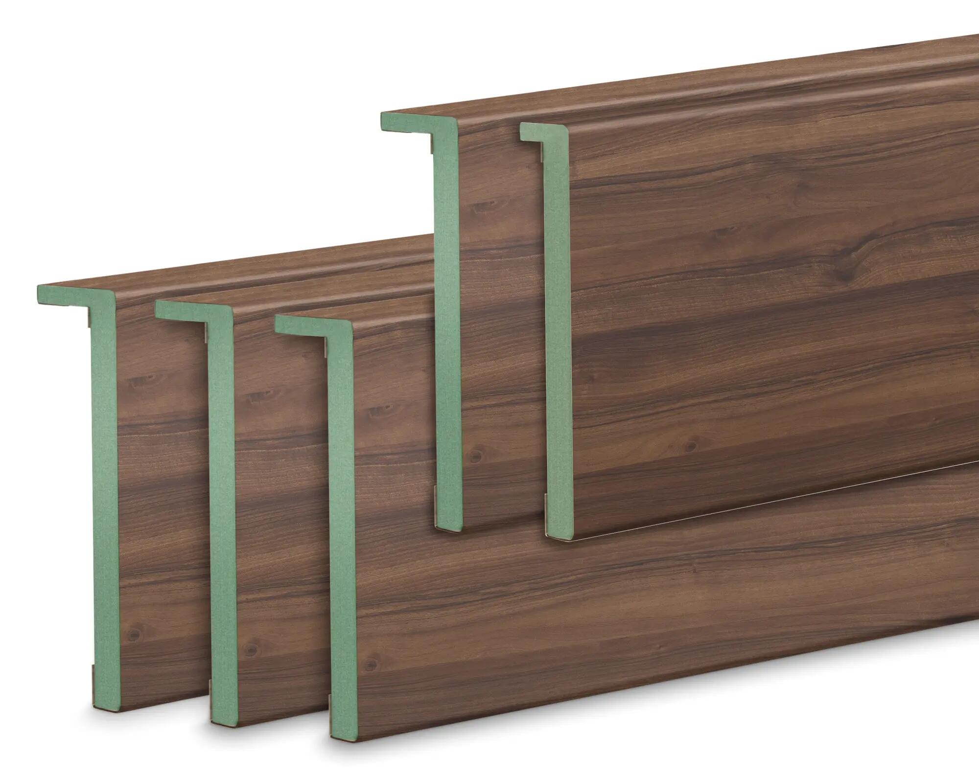 Kit de 5 tapetas nogal nature de mdf hidrófugo de 80 mm de ancho de la marca Sin marca