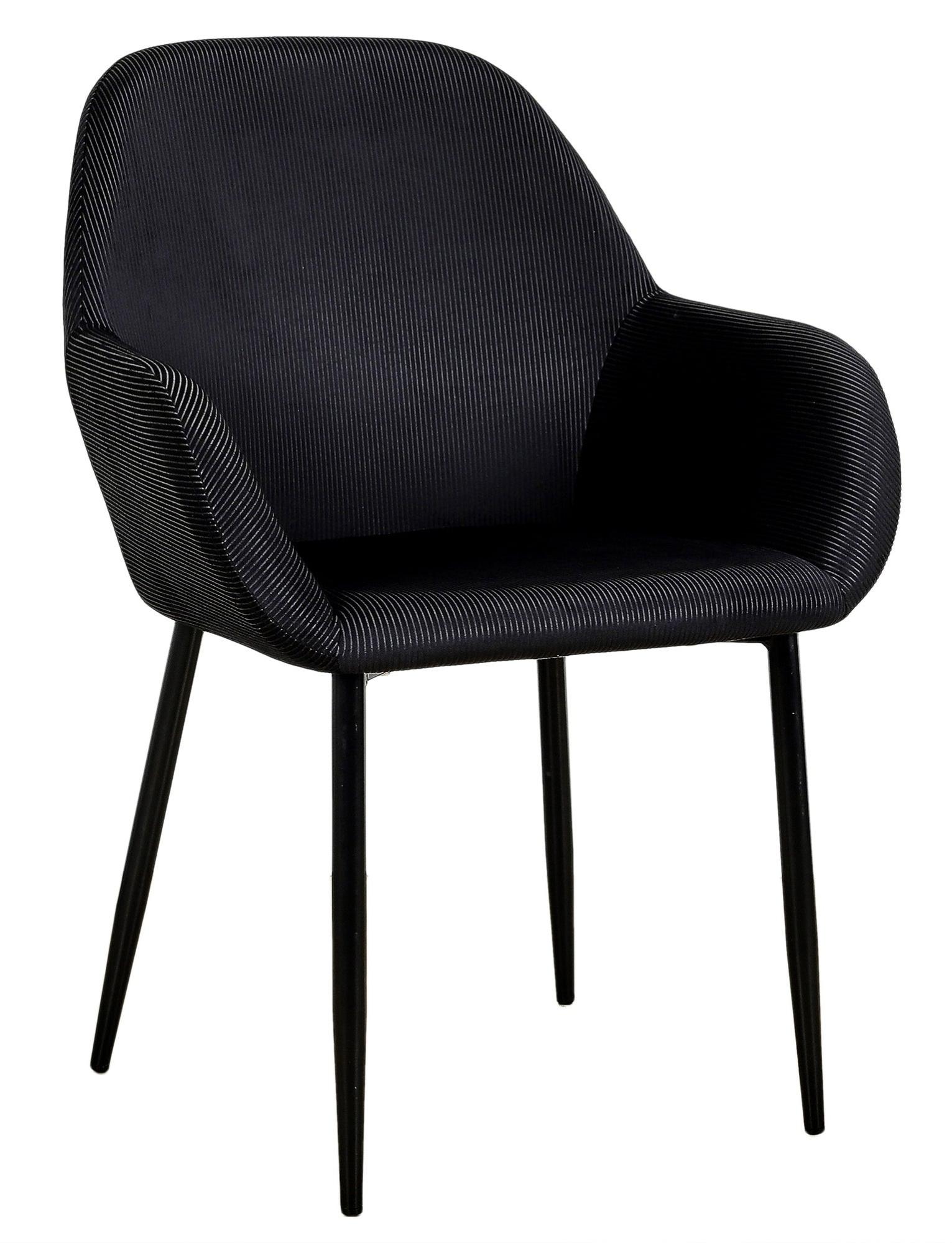 Set de 2 sillas de comedor giulia de madera color negro de 85x55,7x59cm