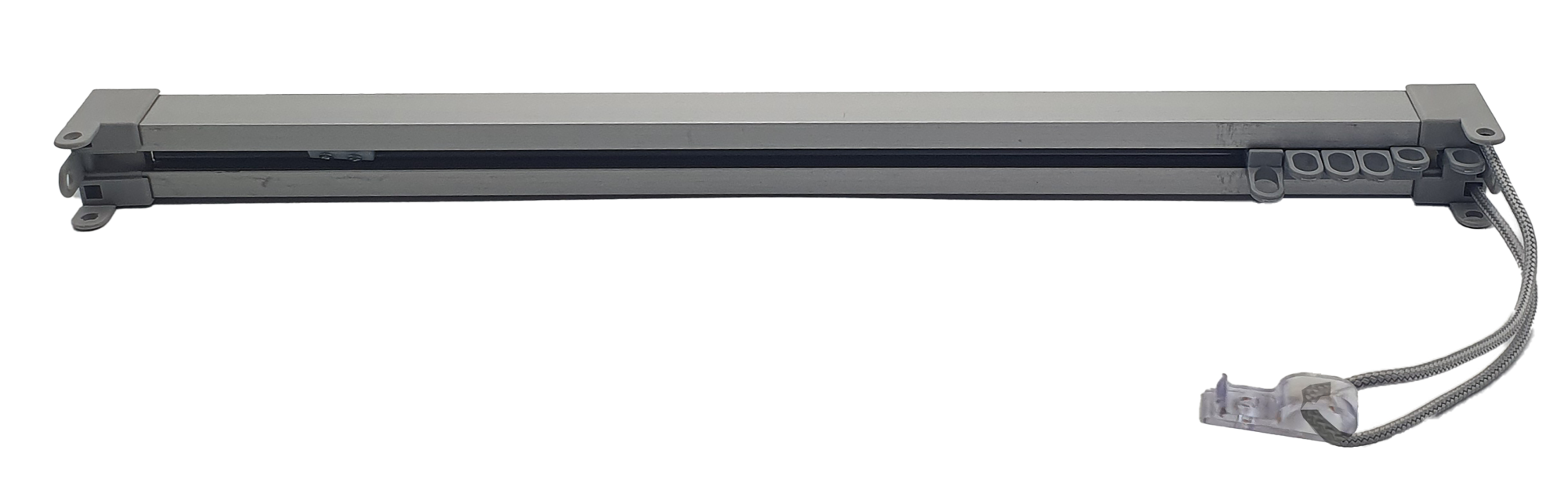 Riel quo doble frente cordón 200cm plata