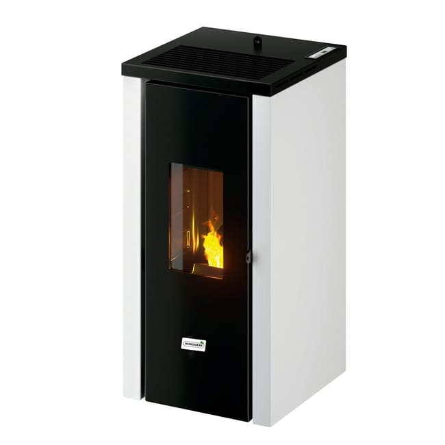 Imagen de Estufa de pellet Benessere de 10kW blanco Imagen de Estufa de pellet Benessere de 10kW blanco
