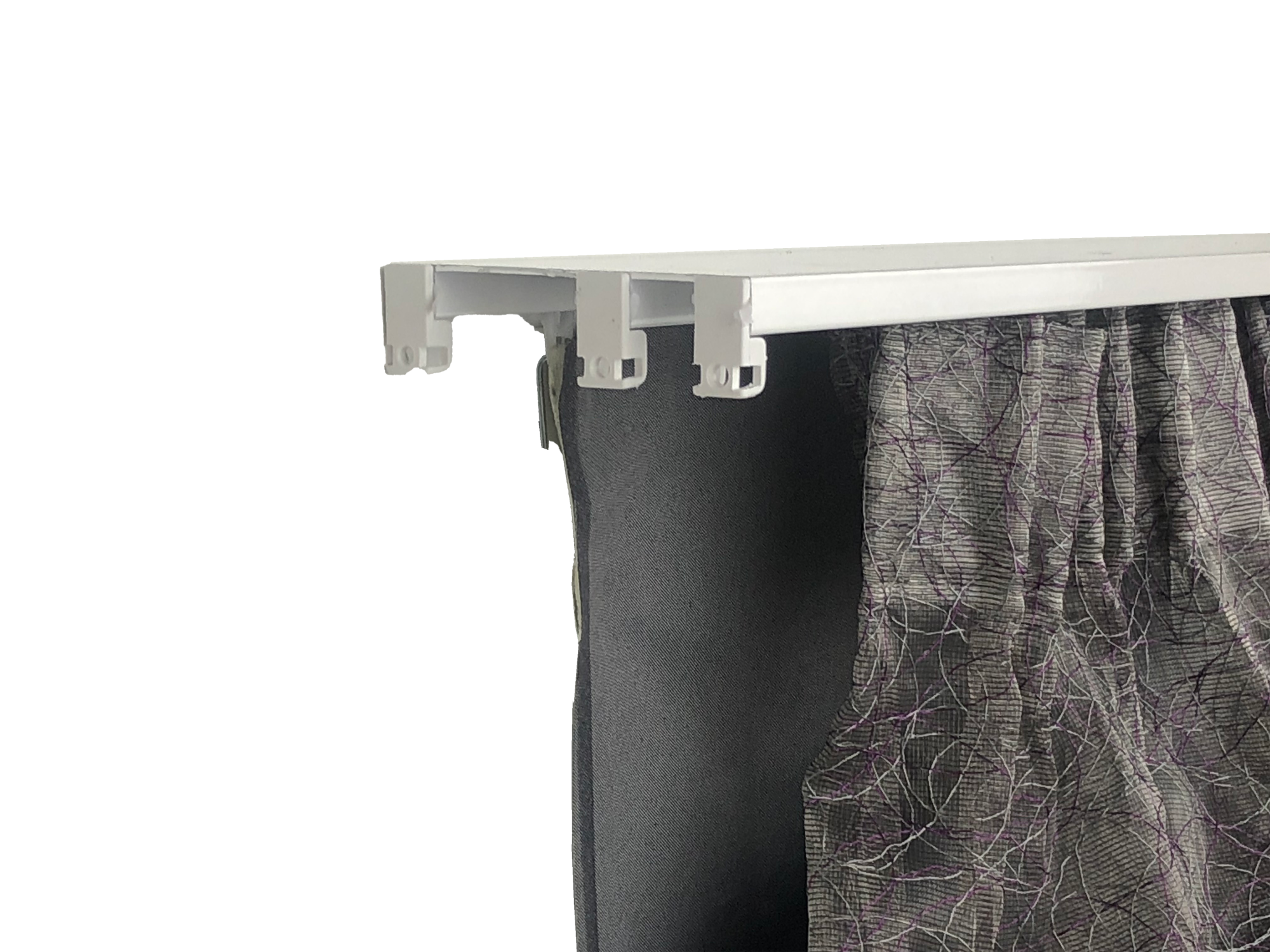 Riel triple asimetrico manual 300cm* blanco de la marca Sin marca