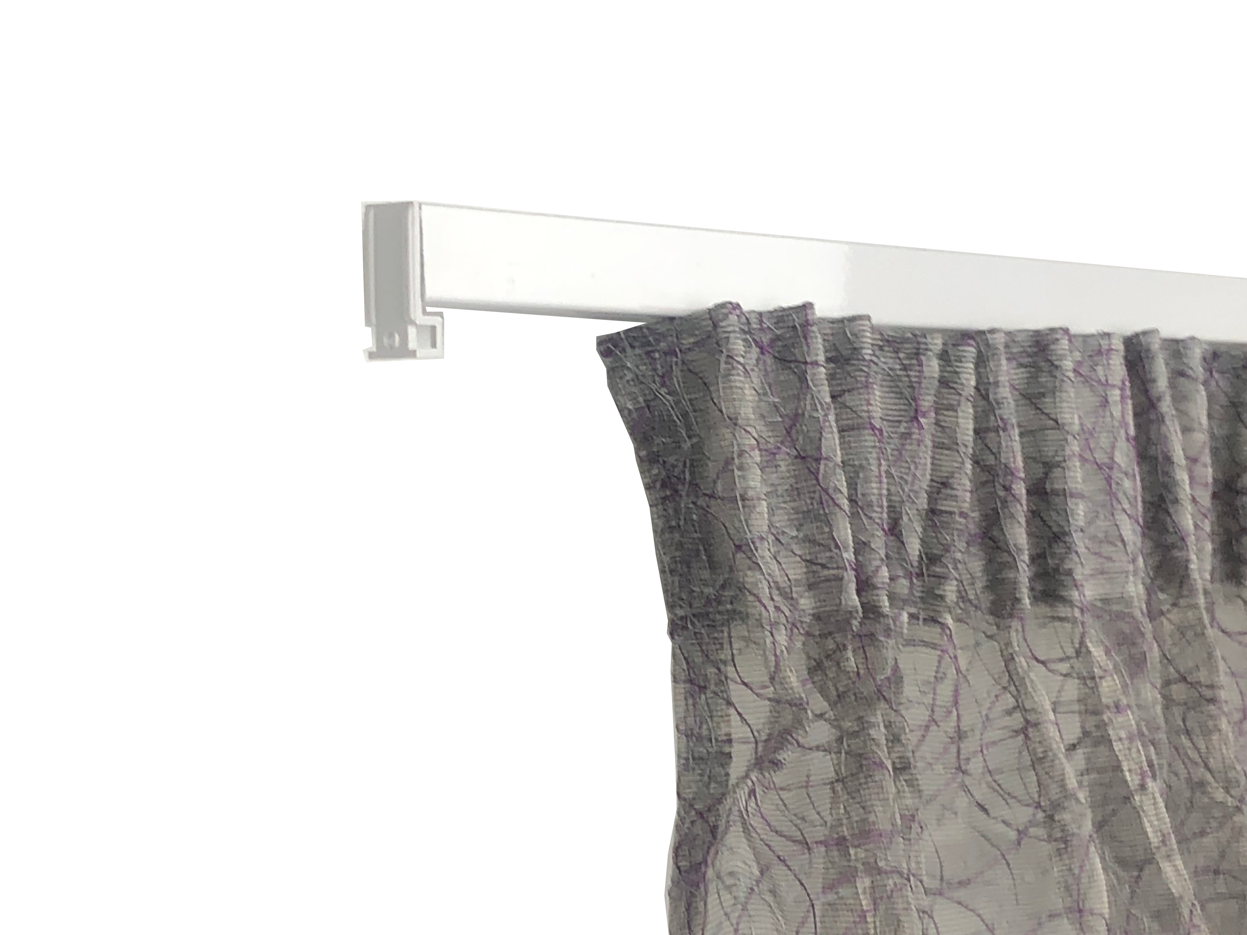 Riel cortina básica techo cordón 500cm blanco