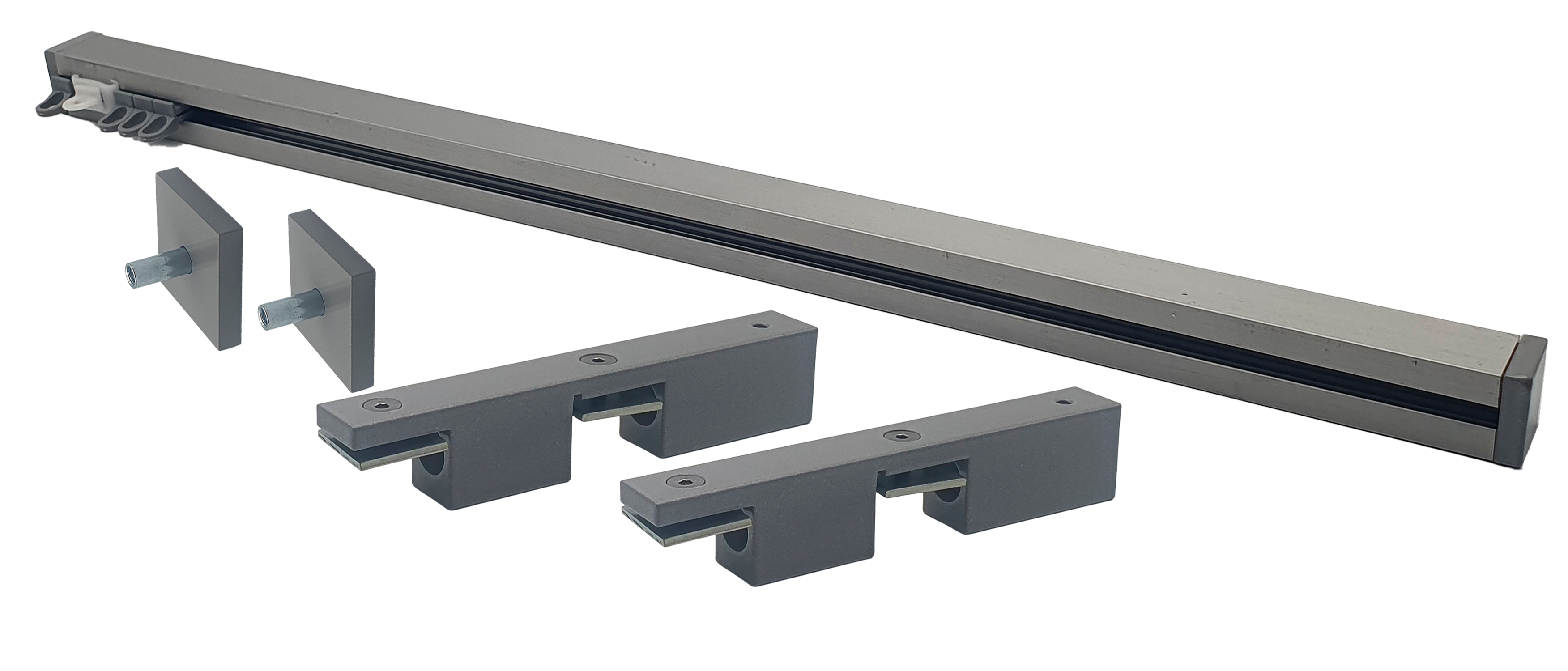 Riel quo doble frente manual 150cm plata