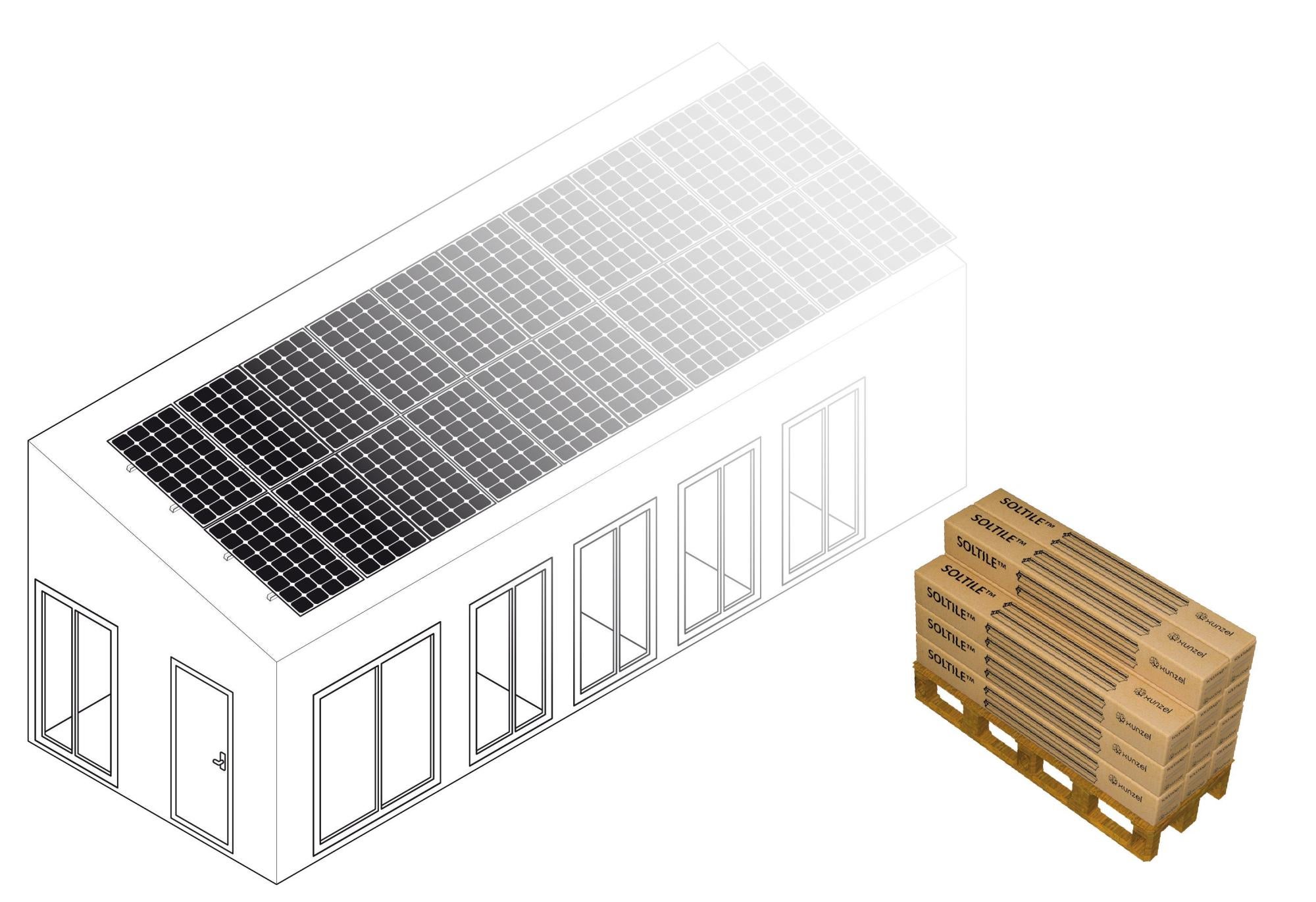 Soporte para tejado soltile-36xl para 36 paneles solarpower-425w