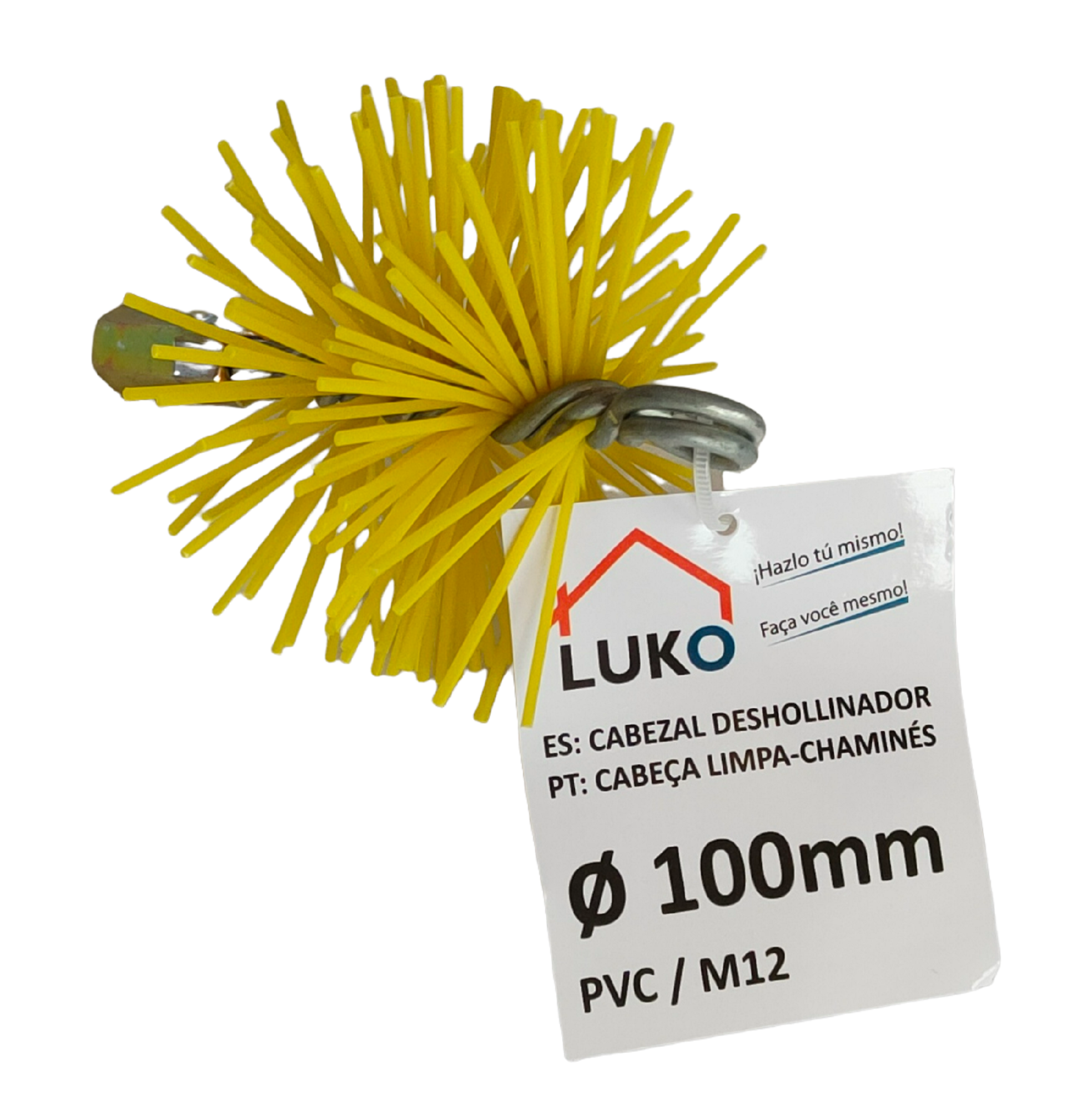 Cabezal de deshollinador de pvc luko de 100mm de diámetro