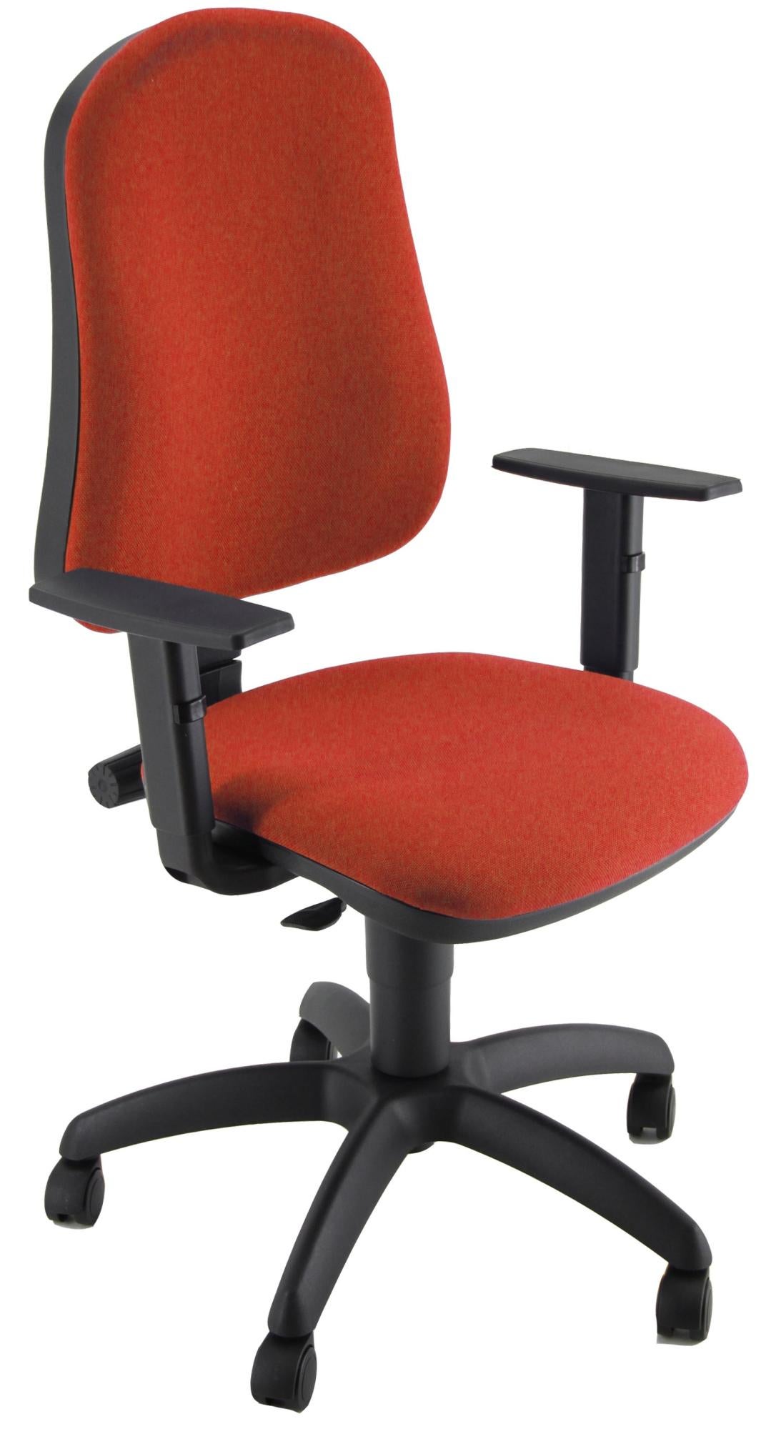 Silla de escritorio simpel color roja con reposabrazos ajustables