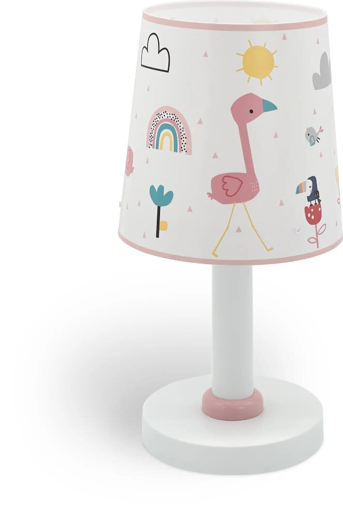 Lámpara de mesa flamingo rosa e14