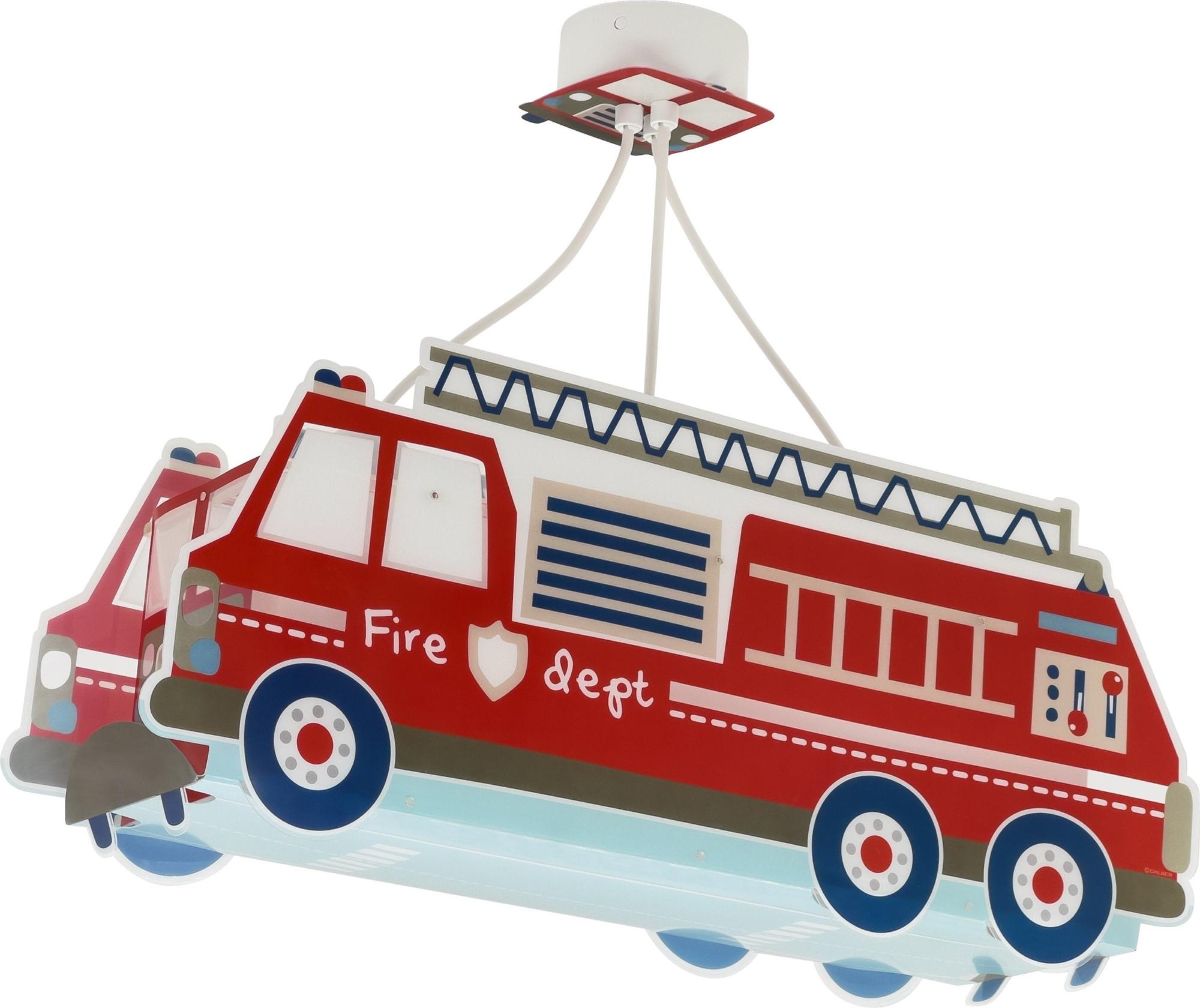 Lámpara de techo fire truck 3 luces e27 d54 cm multicolor infantil