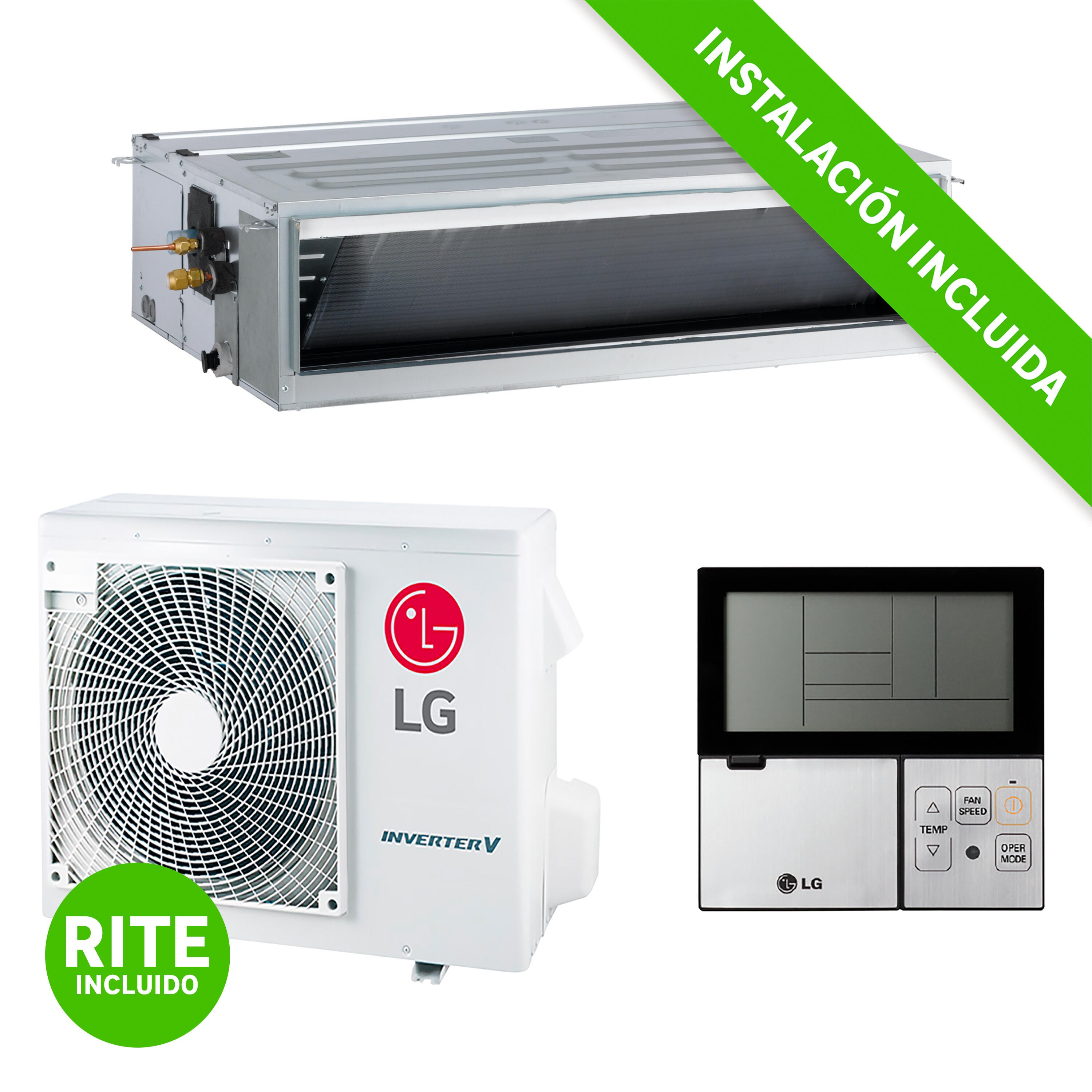 Aire acondicionado conductos lg cl24fc alta presion 5160 fg instalacion incluida