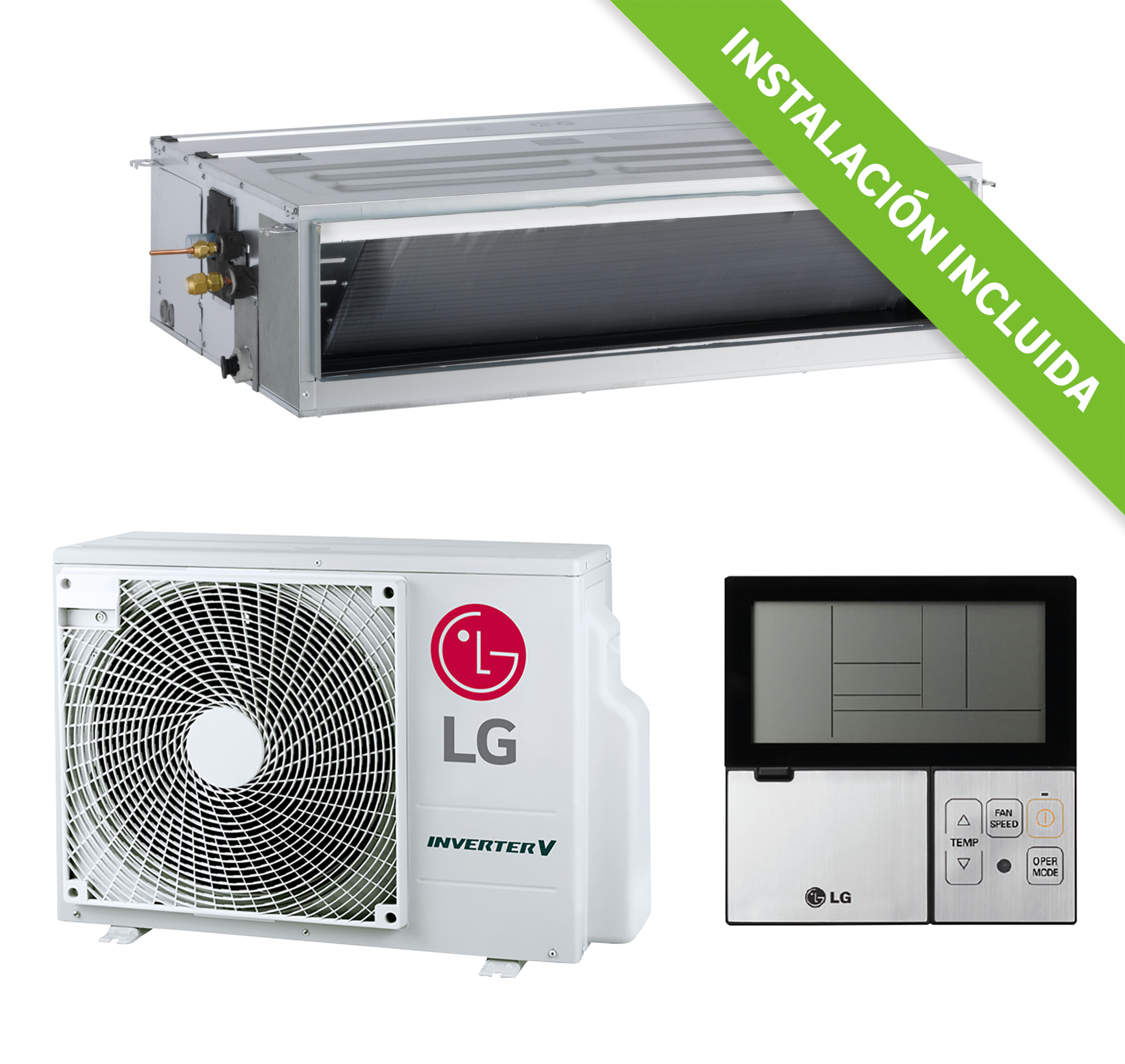 Aire acondicionado conductos lg cl30fc alta presion 6450 fg instalacion incluida