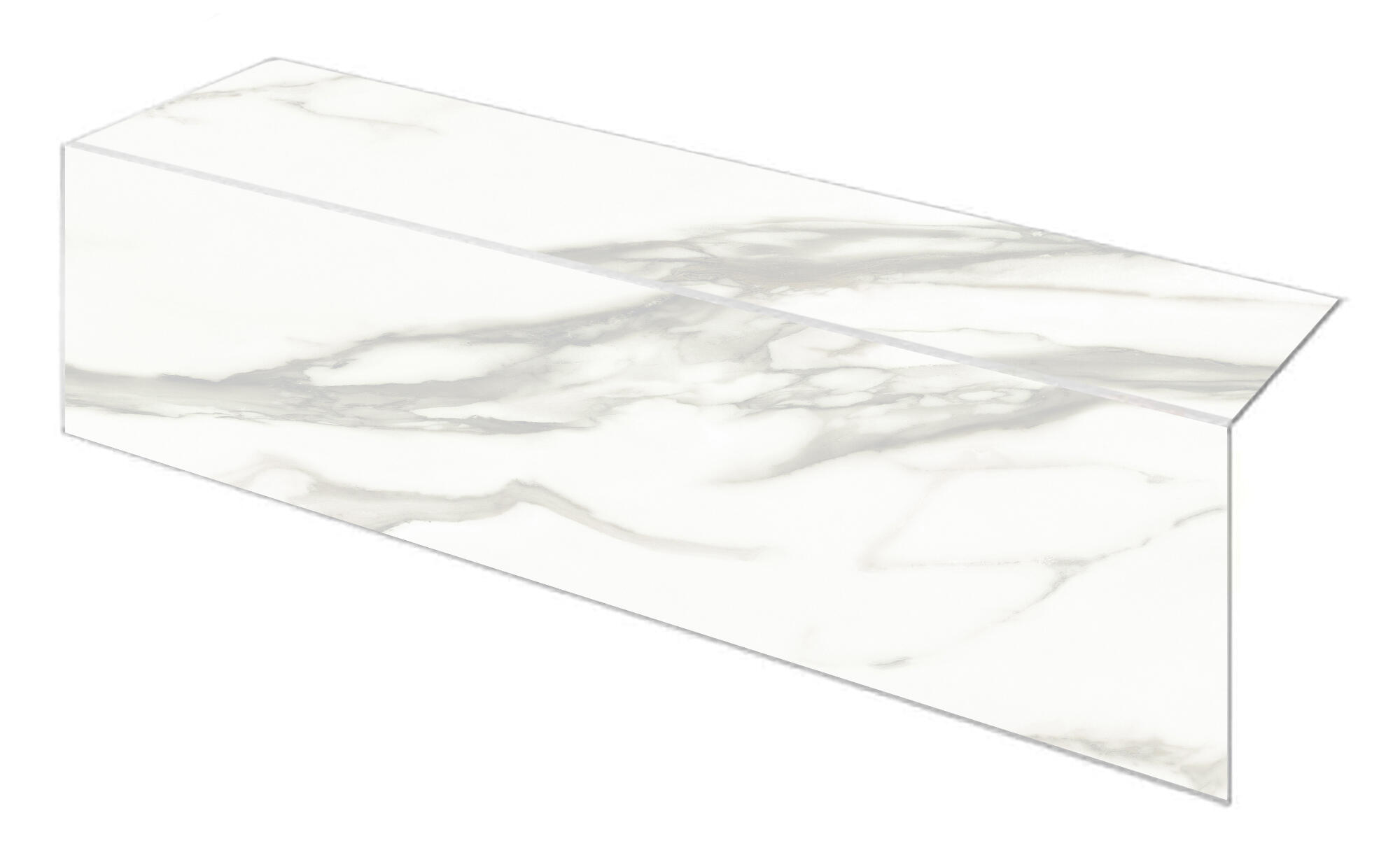 Multi perfil de aluminio angular 20x8 mm marble