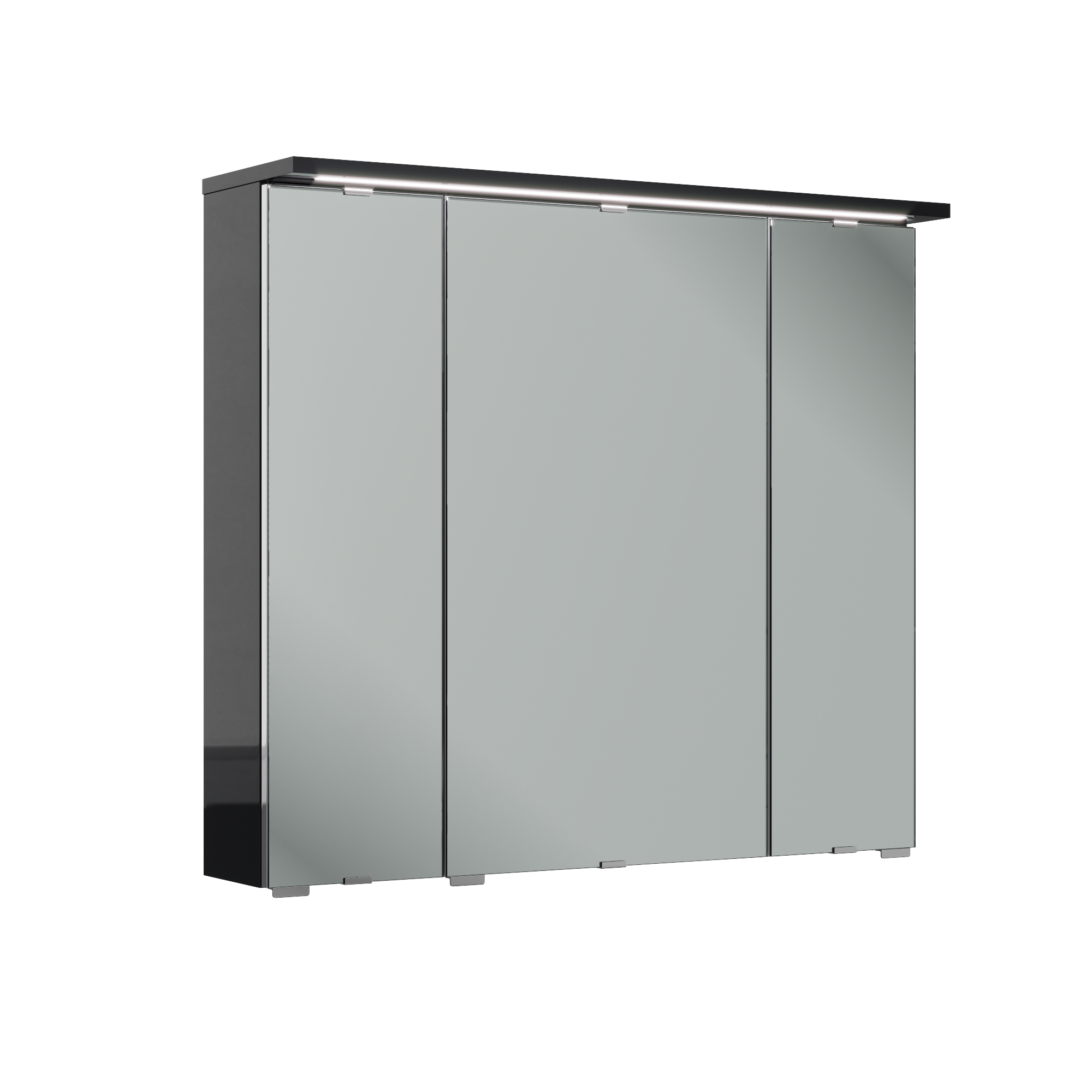 Armario de baño con luz opale2 negro 80x71.6x15.5 cm