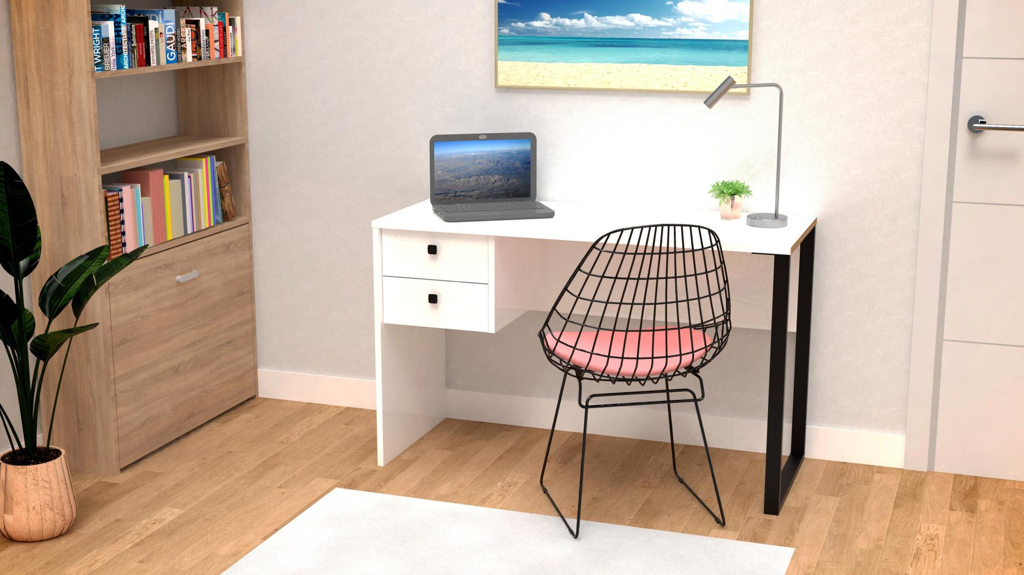Mesa escritorio square blanco 120x50x75 cm