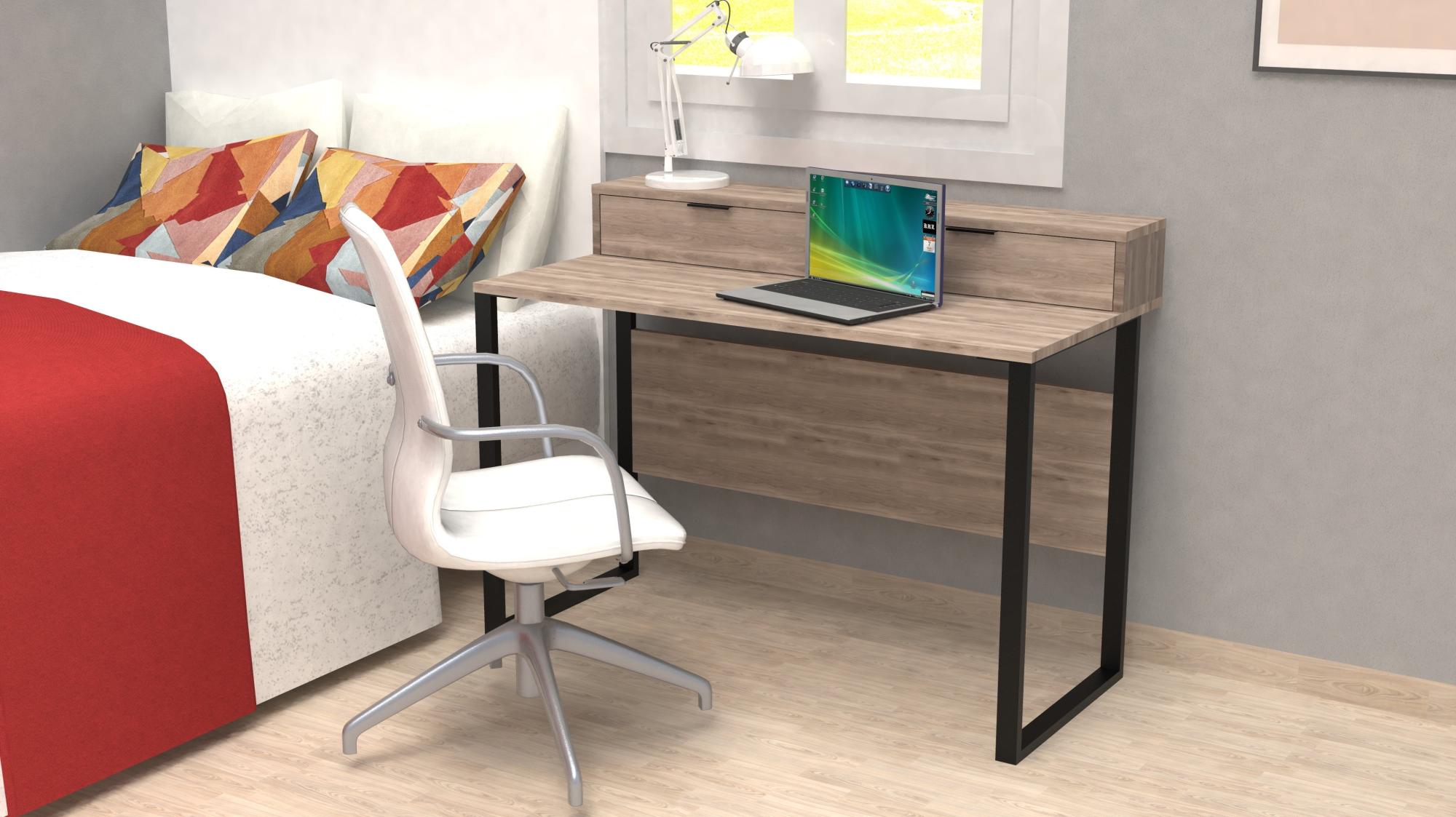 Mesa escritorio slim roble claro 120x60x90 cm