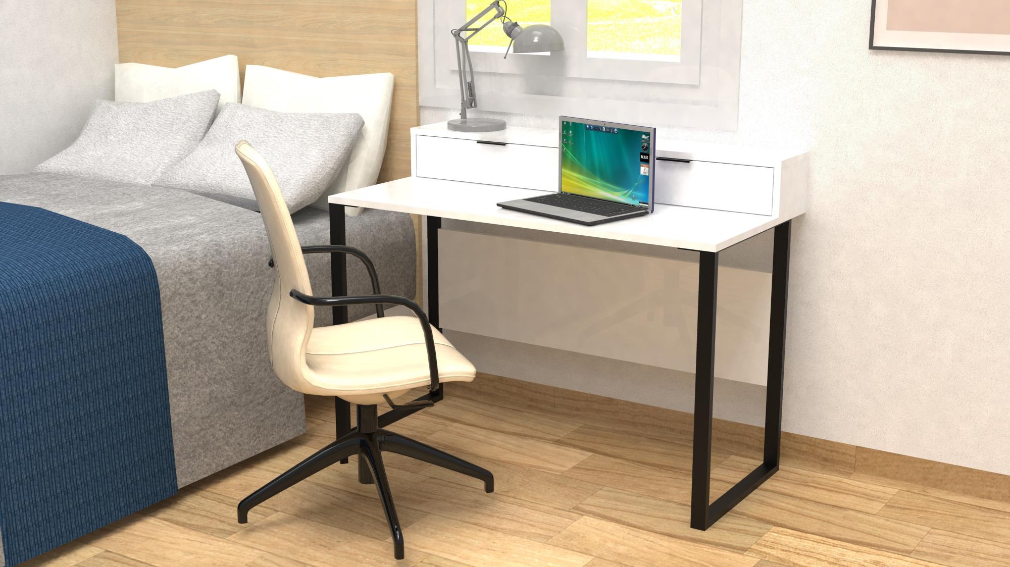 Mesa escritorio slim blanco 120x60x90 cm