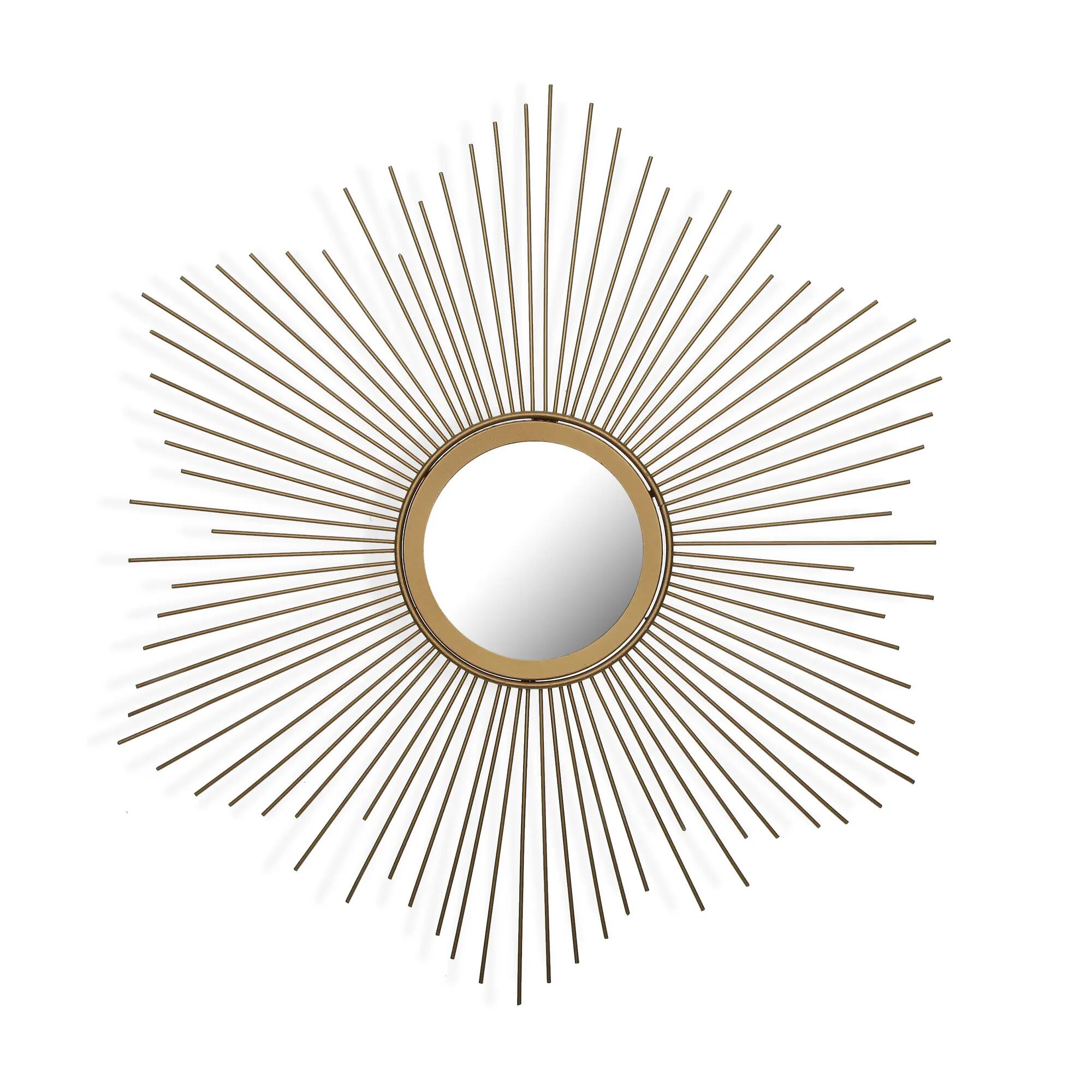 Espejo decorativo circular destellos d50 cm dorado