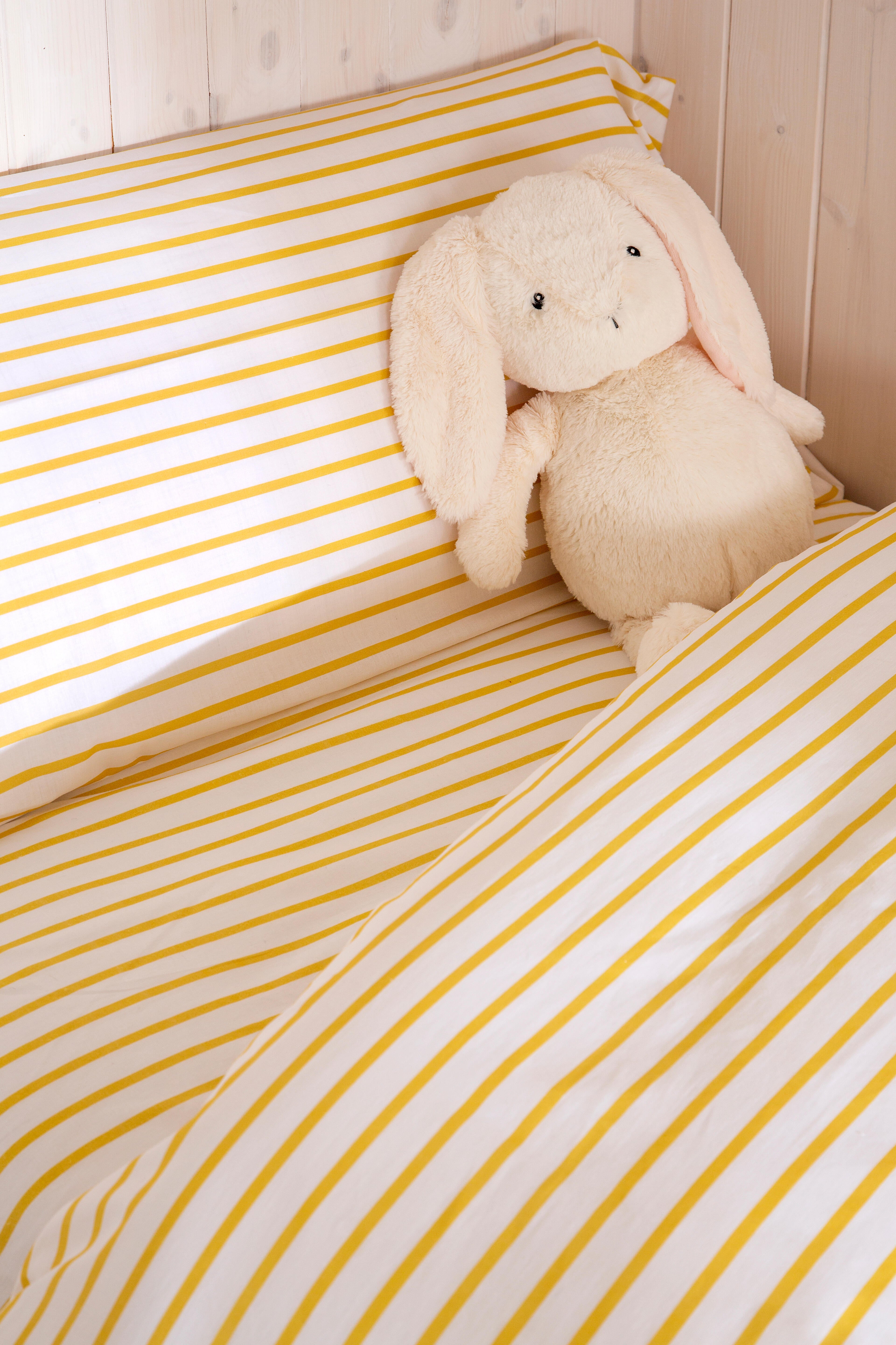 Sábana encimera laid algodón 144 hilos amarillo / dorado cama 90 cm