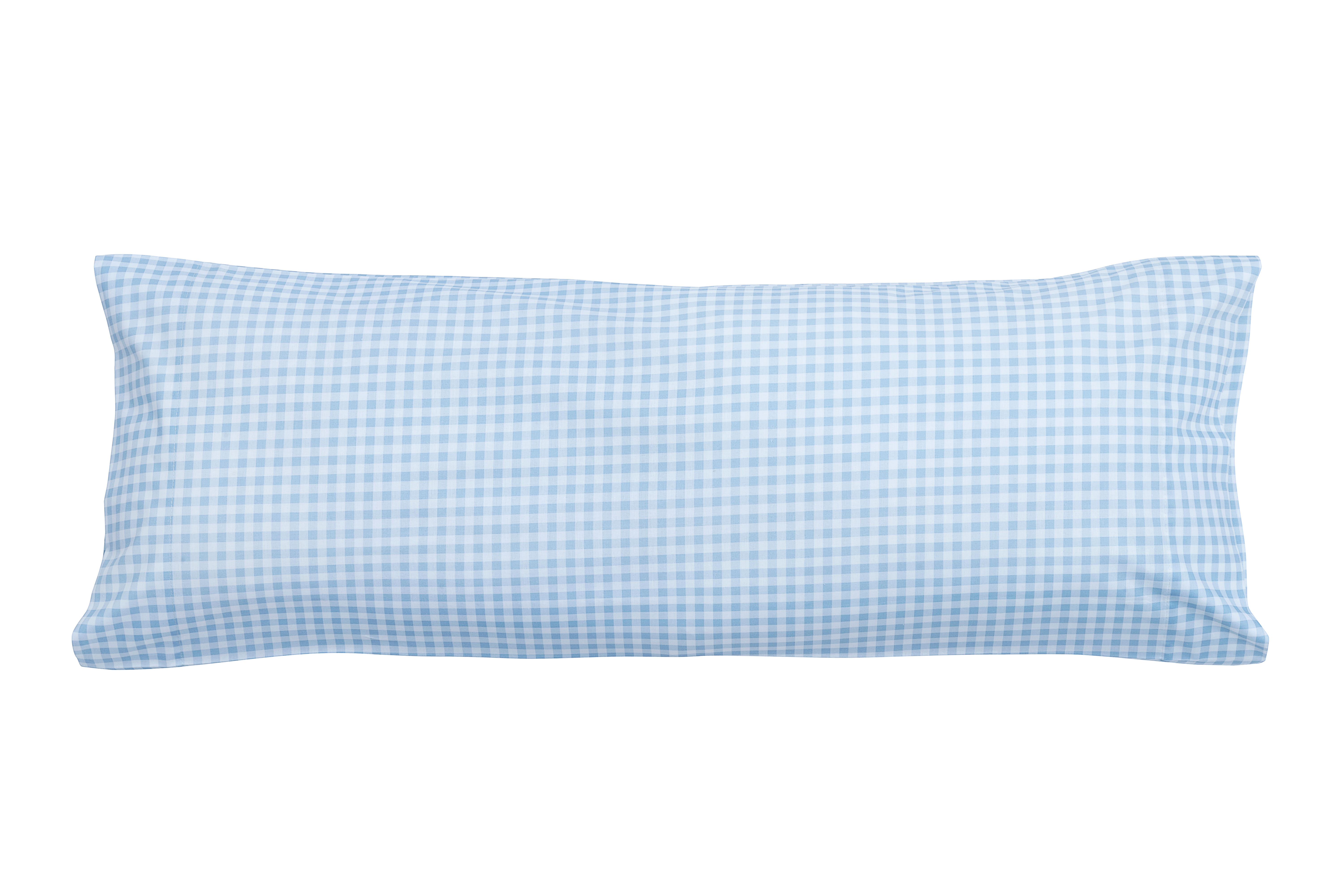 Funda de almohada laid algodón 144 hilos azul 45 x 110 cm