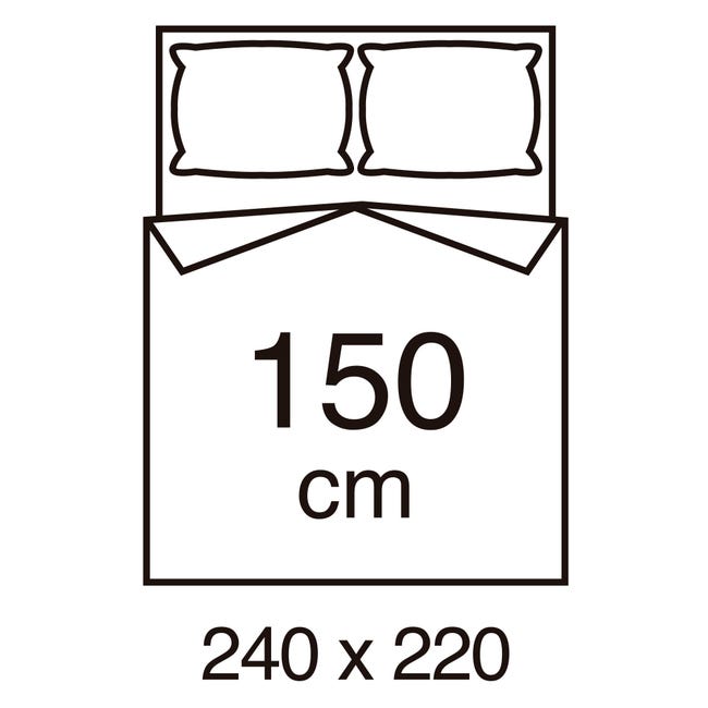 Relleno nórdico Microfibra Duo poliéster blanco para cama de 150 | Leroy