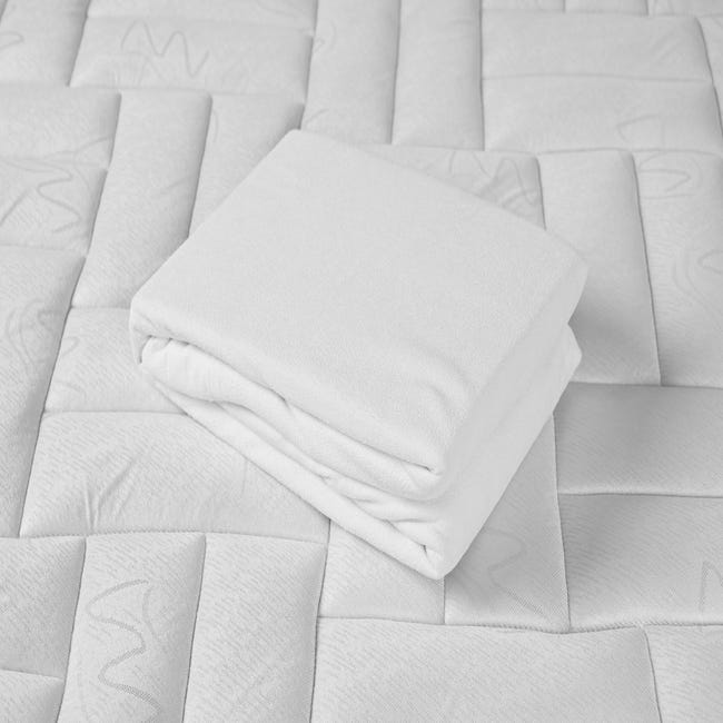 Funda de colchón de algodón de rizo elástico transpirable