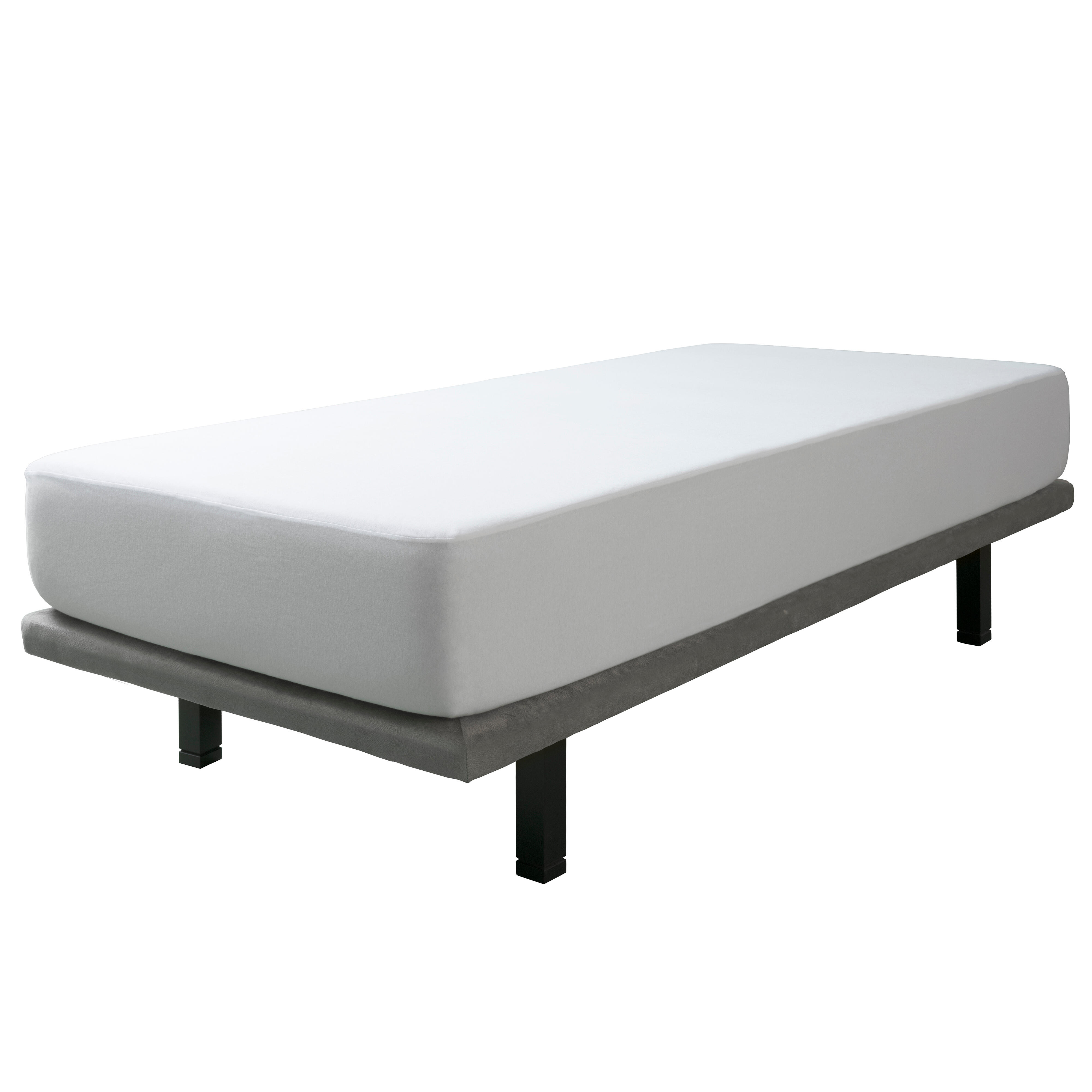 Protector de colchón liso tela algodón blanco para cama de 135 cm