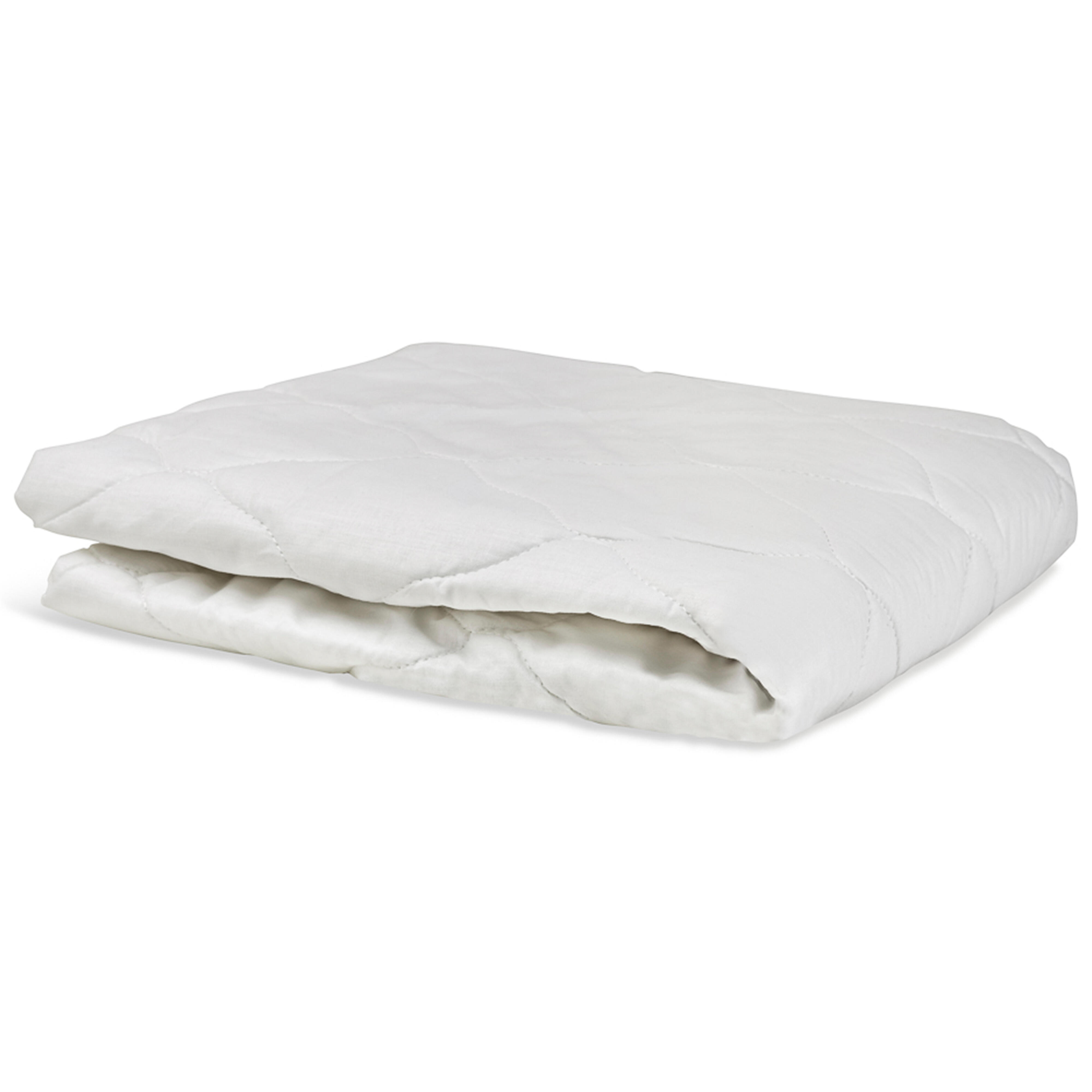 Cubre colchón microfibra reversible poliéster blanco para cama de 90 cm