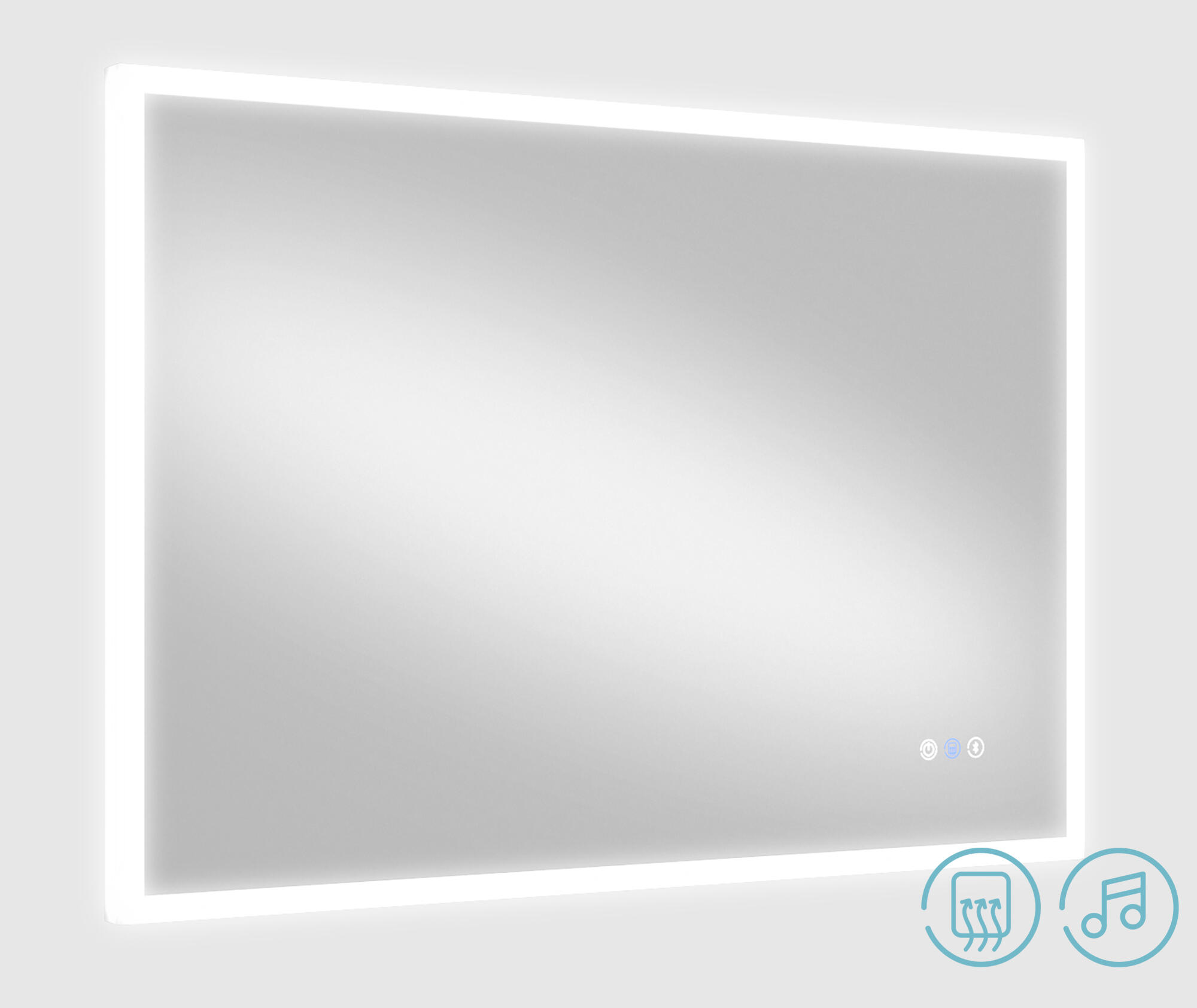 Espejo de baño con luz led cosmos antivaho , bluetooth, , táctil 100x70 cm