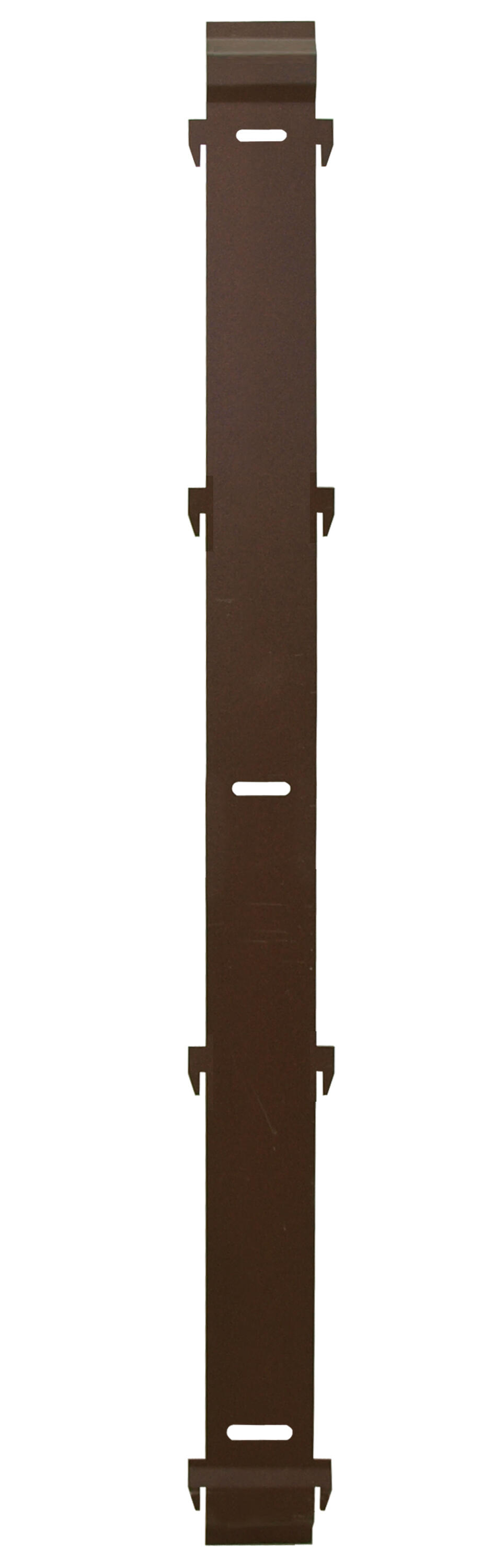 Panel remate valla acero galvanizado ciego marrón 144x10 cm