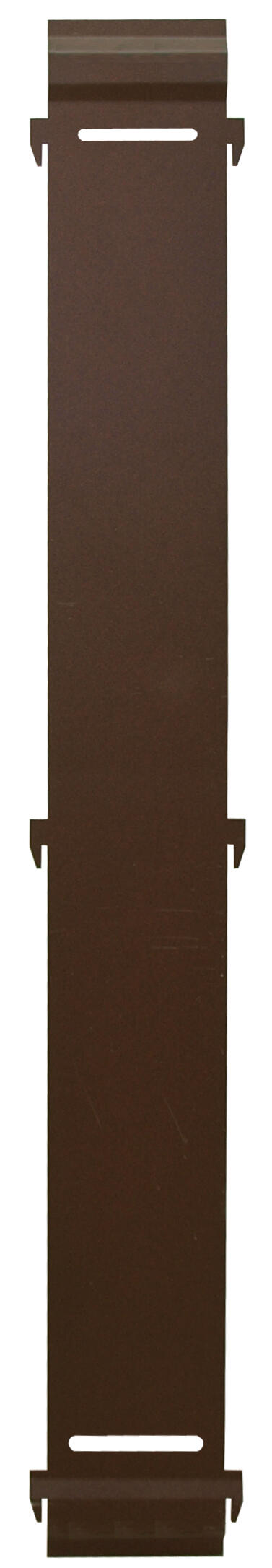 Panel remate valla acero galvanizado ciego marrón 94x10 cm